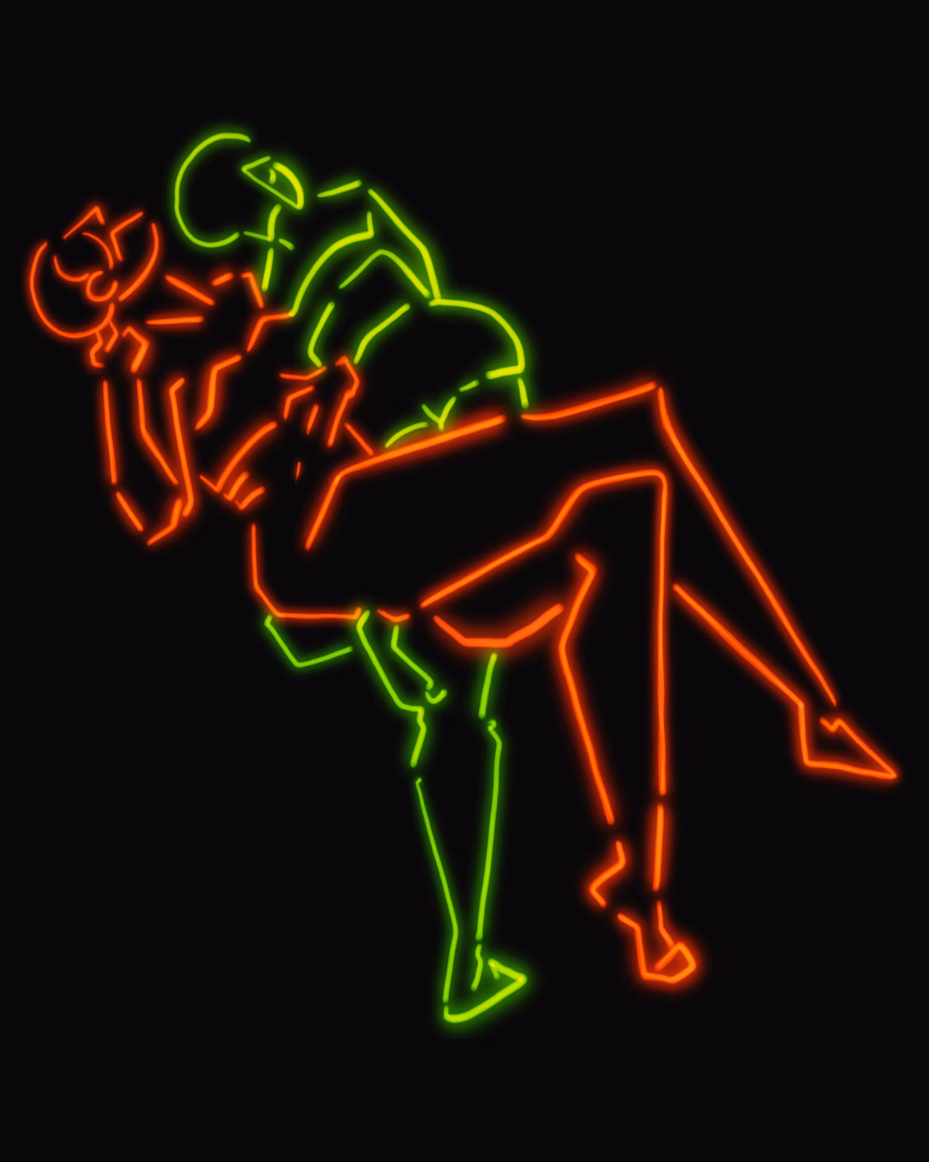Life Drawing - Neon - 07.05.2020