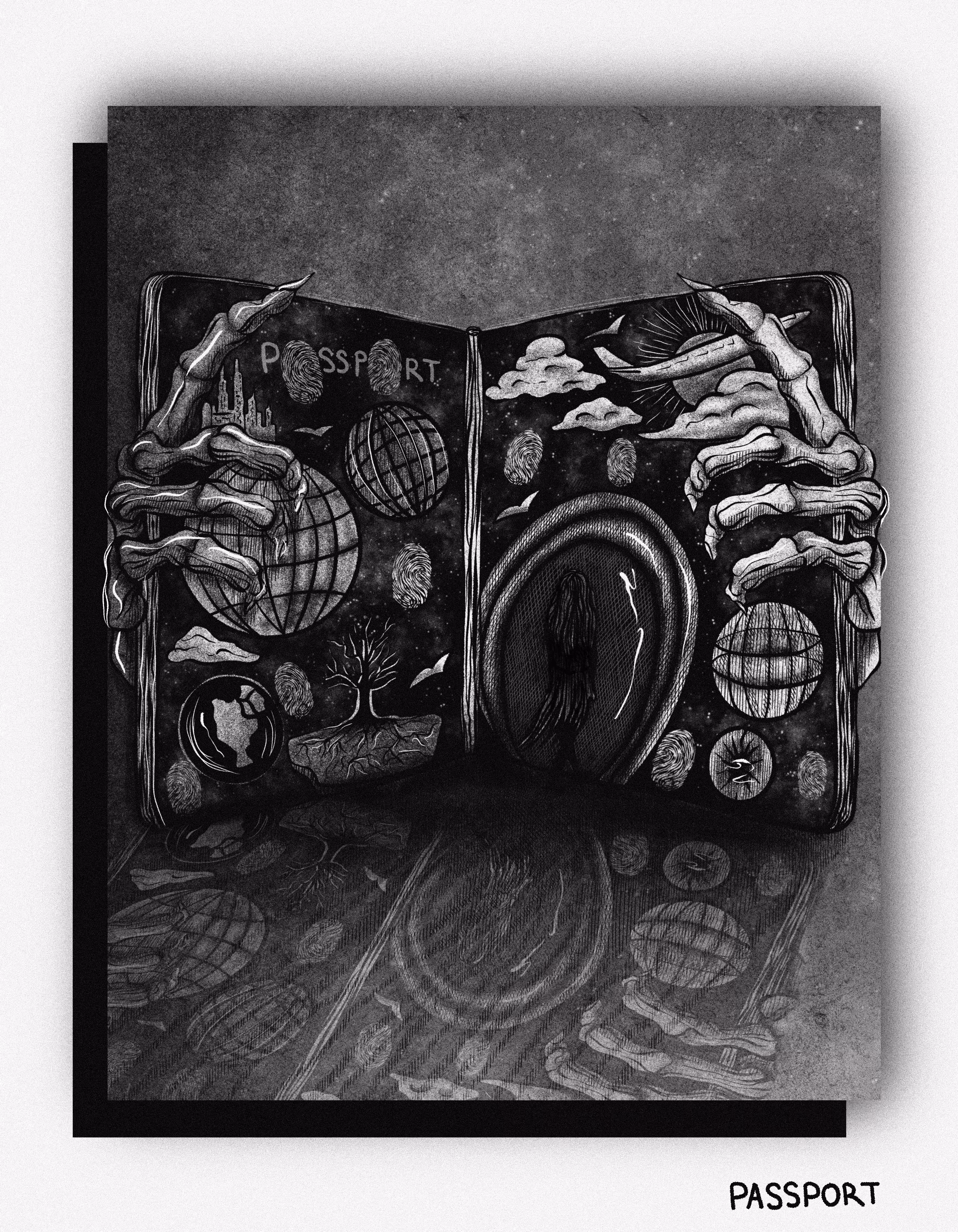 b&w: passport.