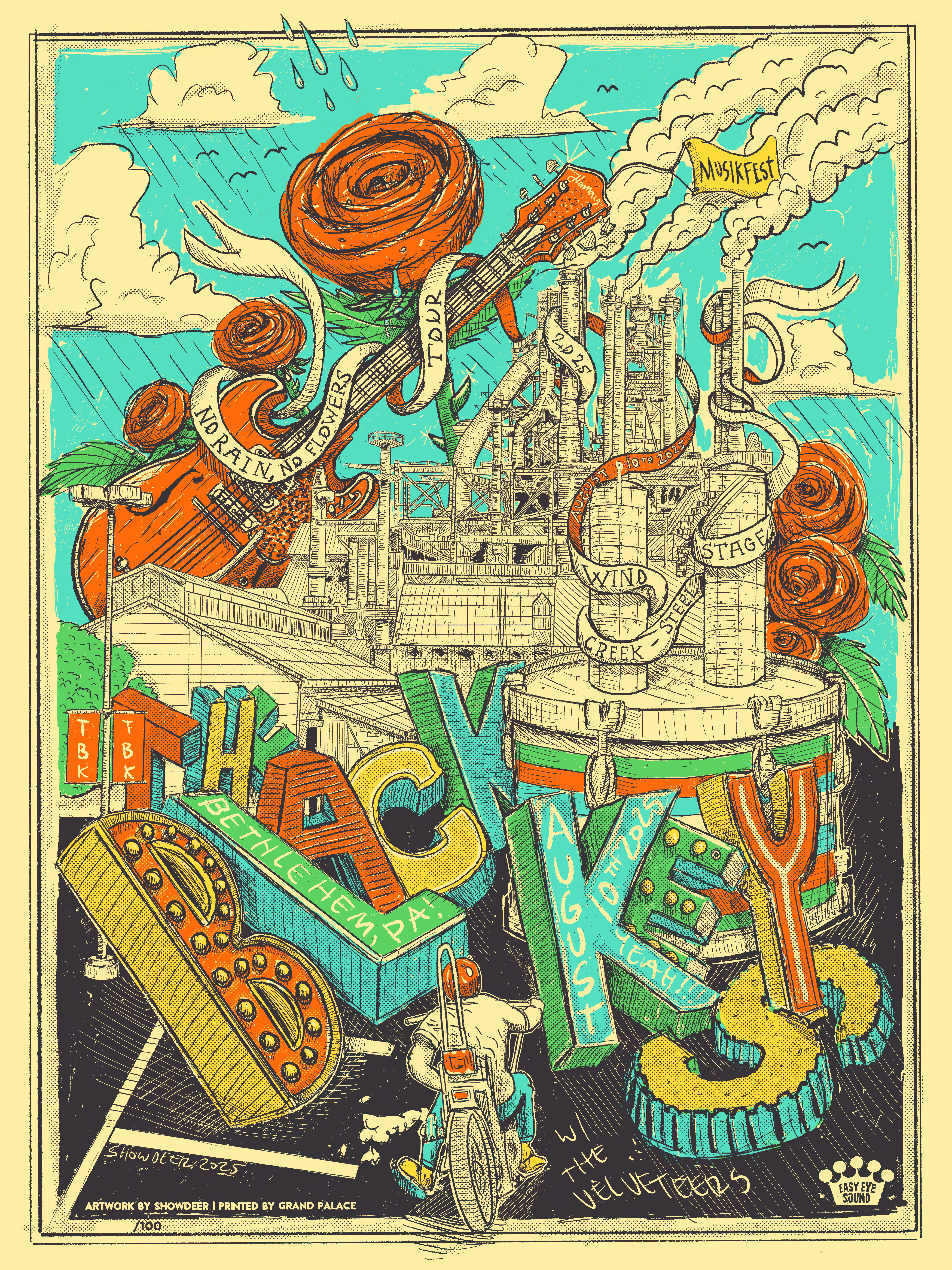 SHOWDEER POSTERS: THE BLACK KEYS - BETHLEHEM, PA @ MUSIKFEST | AUG 10TH, 2025