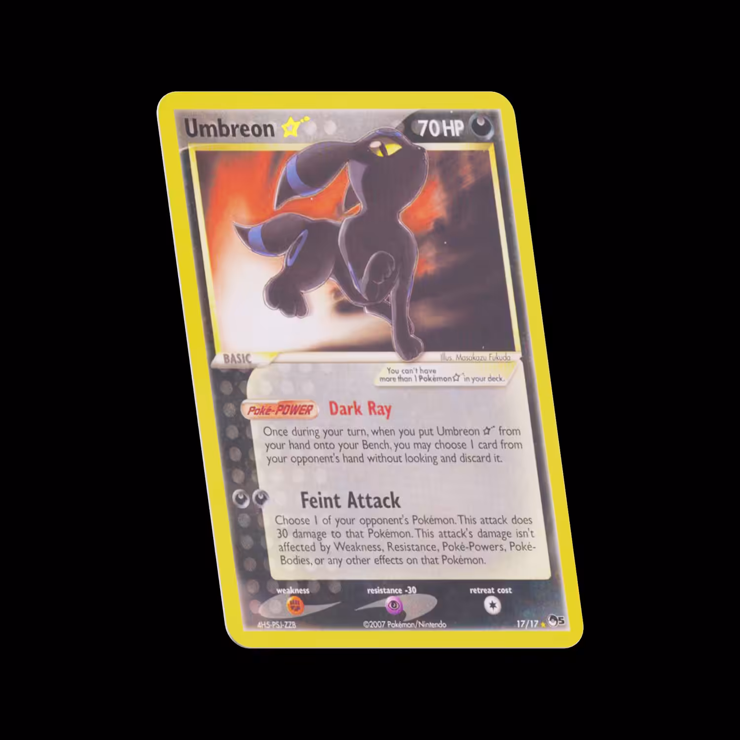 POP Series 5 Umbreon Gold Star 17/17