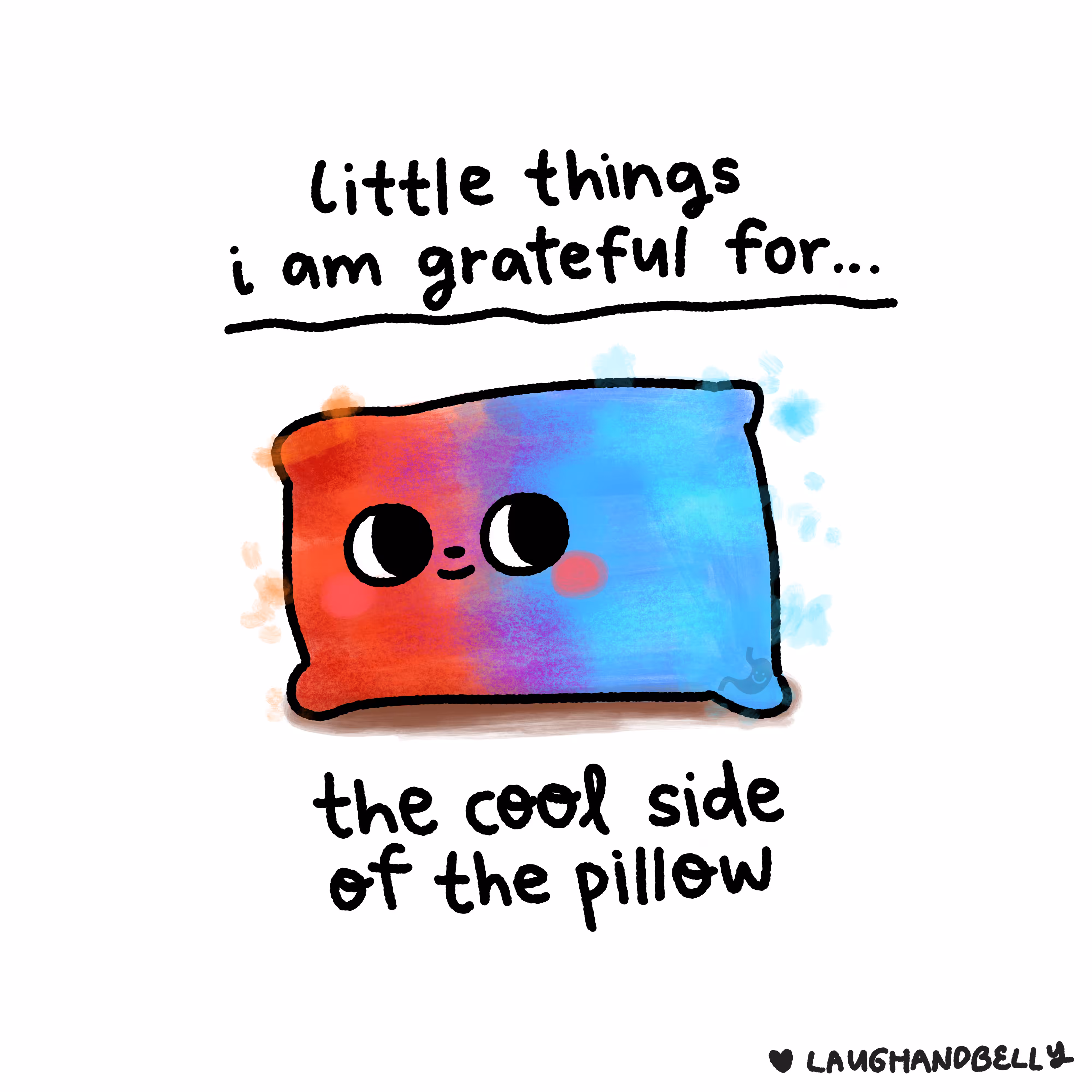 little things i am grateful for: The cool side of the pillow