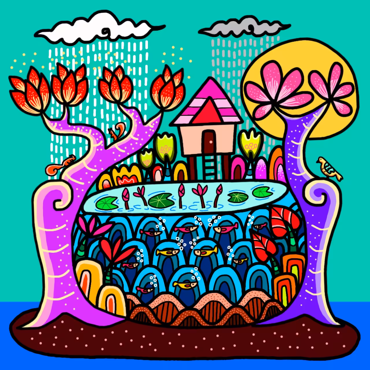 Imaginative lifestyle to lines and colorful.#22