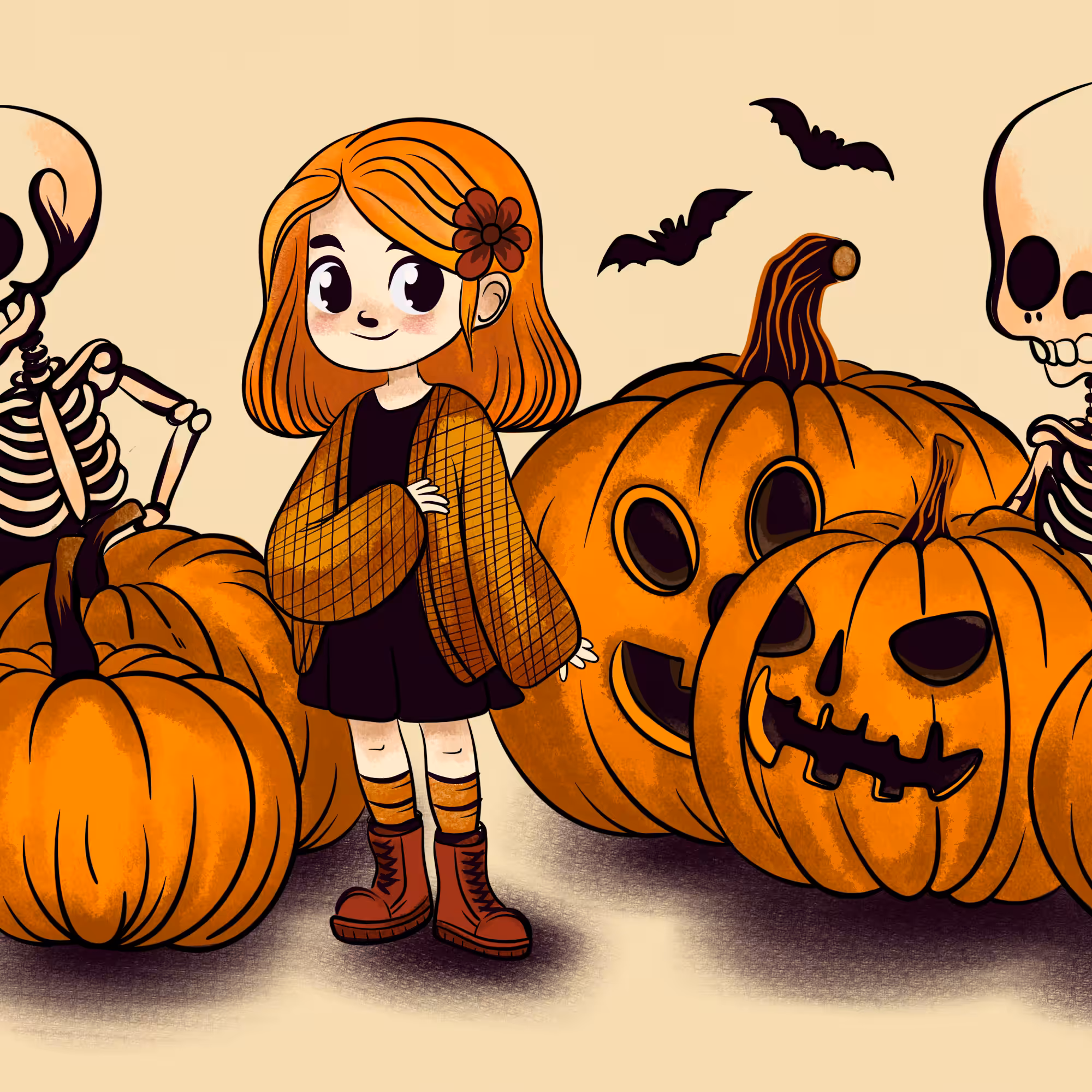 Halloween. The story of little Emma