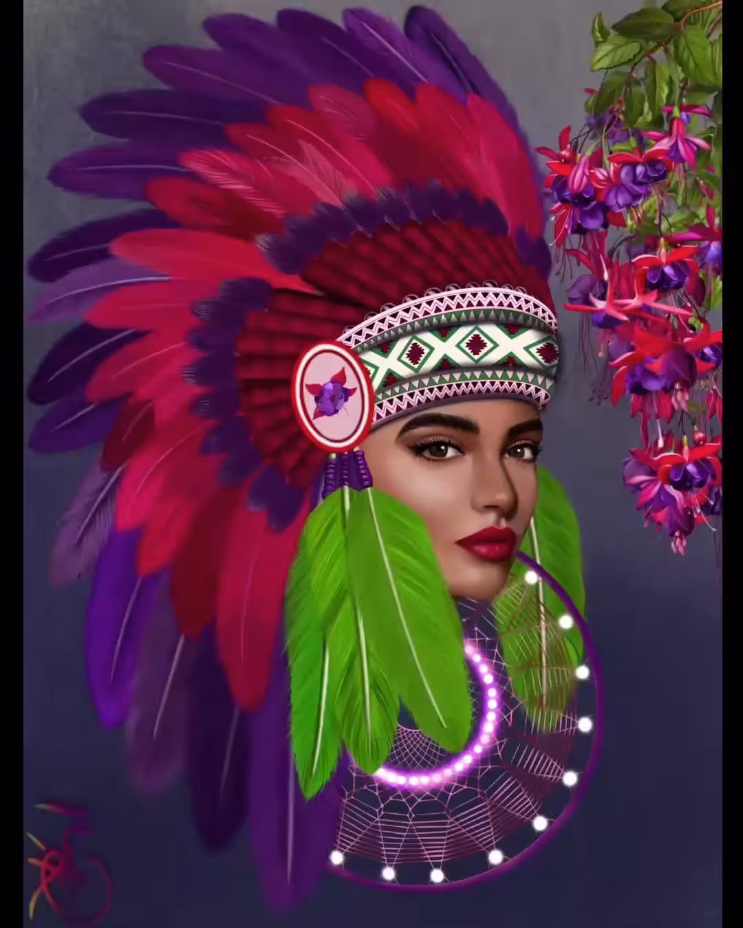Daughter of Fuchsia Flowers