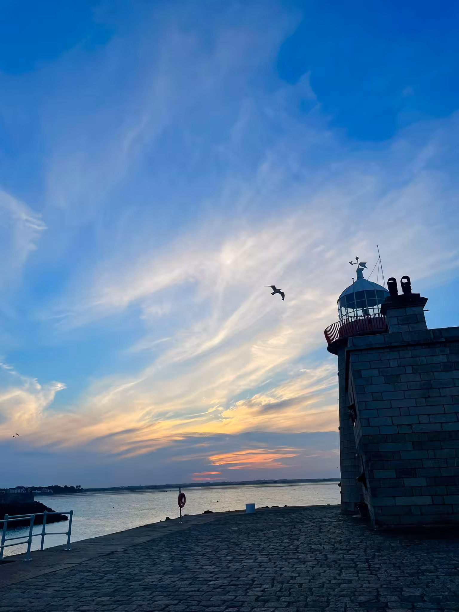 Howth Harbour Lighthouse Dublin Ireland at Dusk