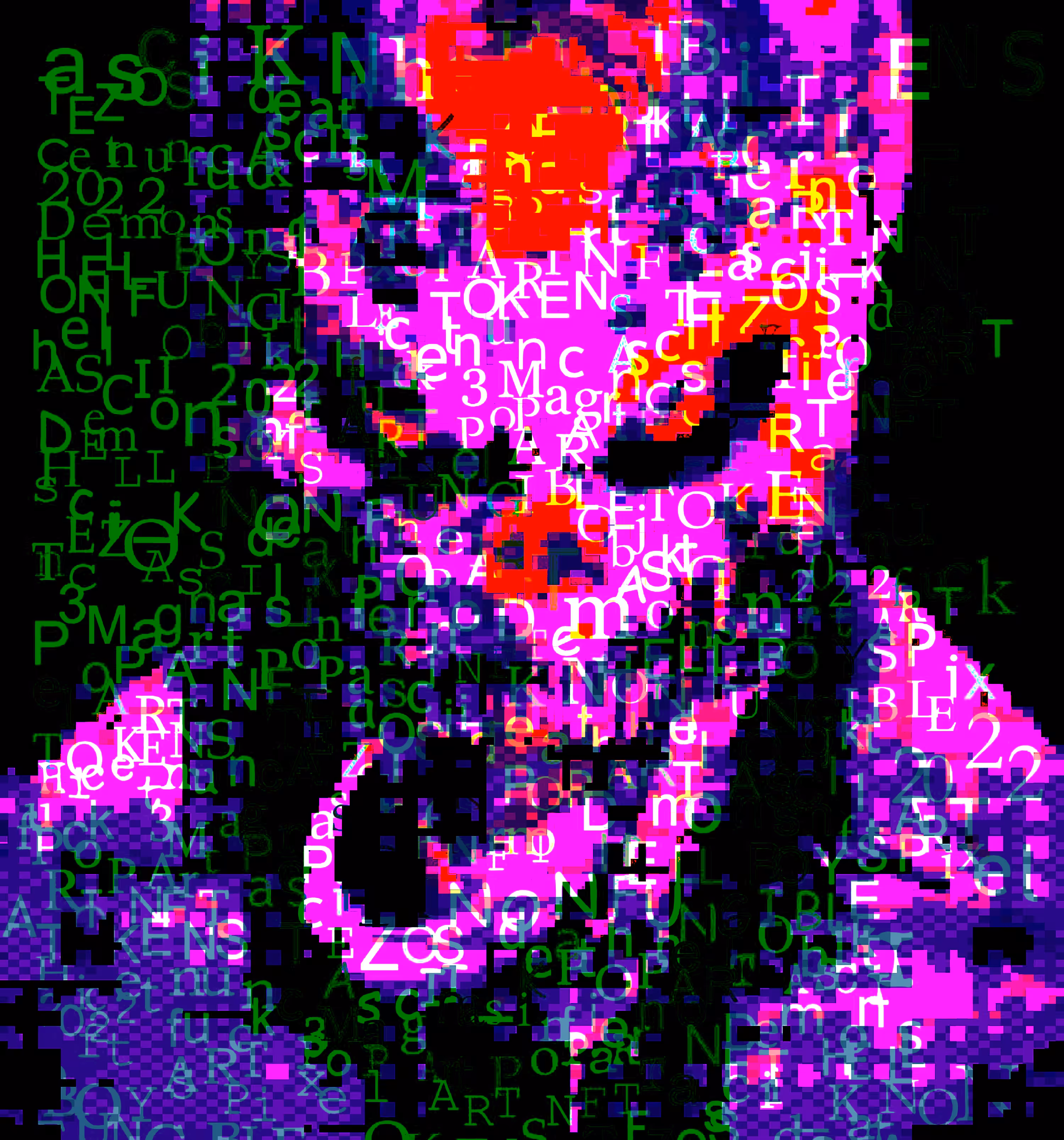 HellBoys Series ASCII and Pixel Demons and Monsters - Hell Boy #5. v.6.6.6