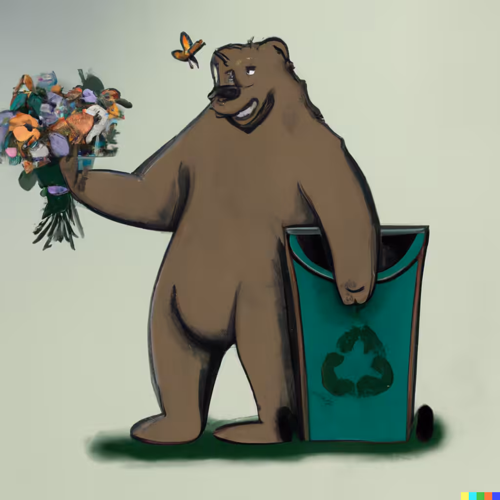 Flower Bear Trash
