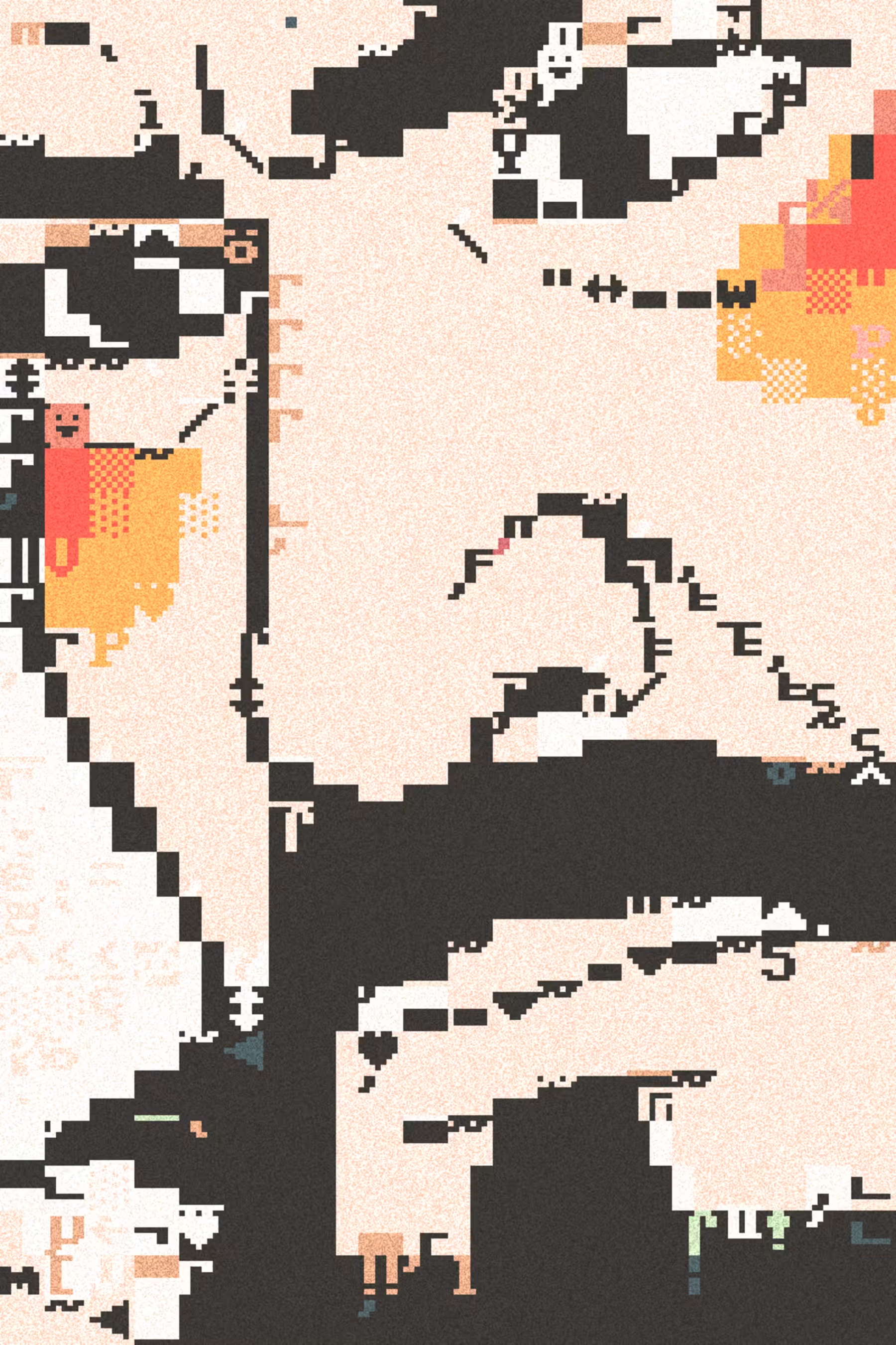 PETSCii Portrait of the Fallen Samurai 