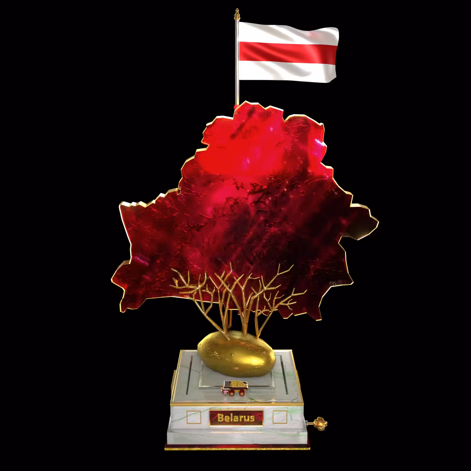 #10 Belarus. Ruby red
