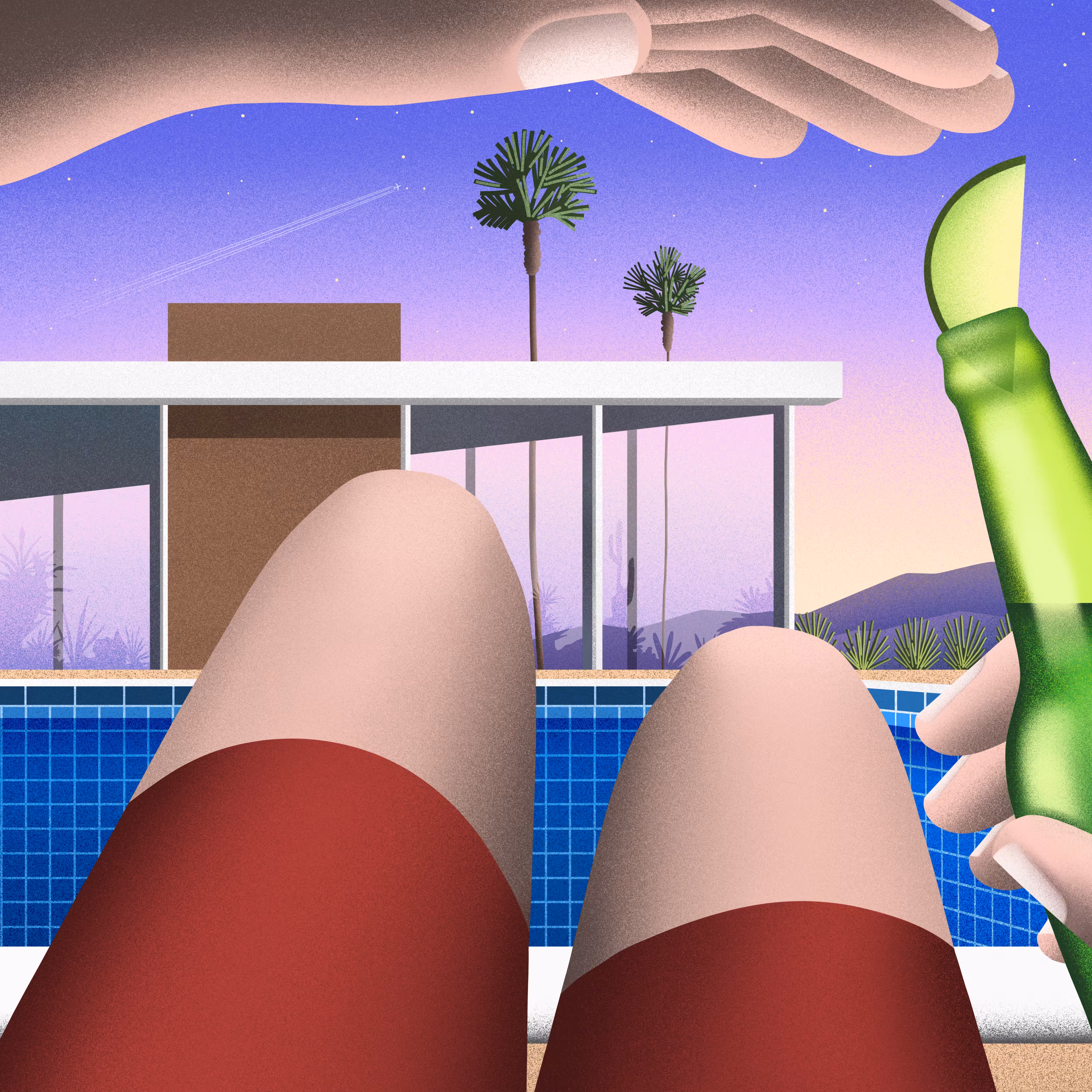 Dusk by Pool