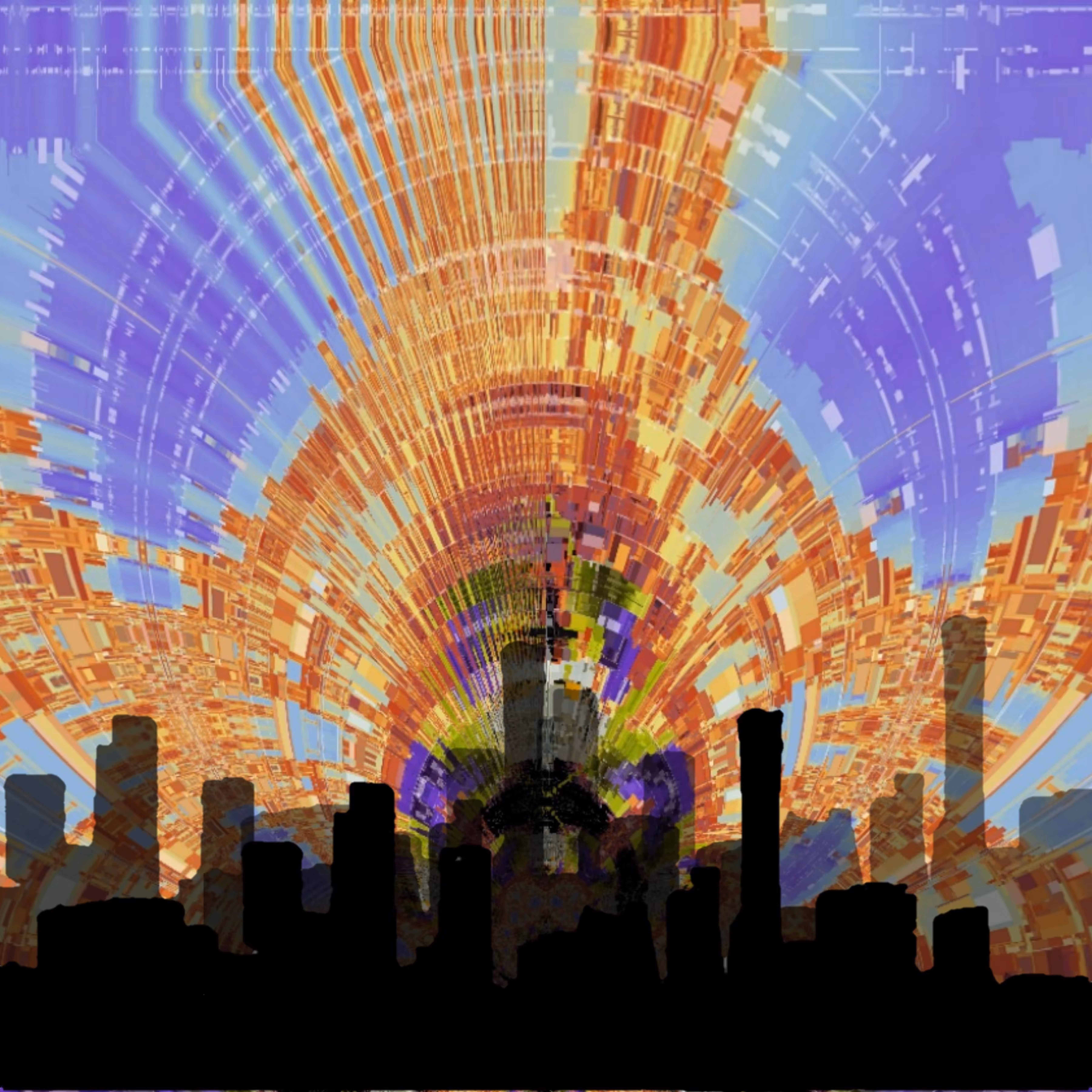 City at Digital Sunrise