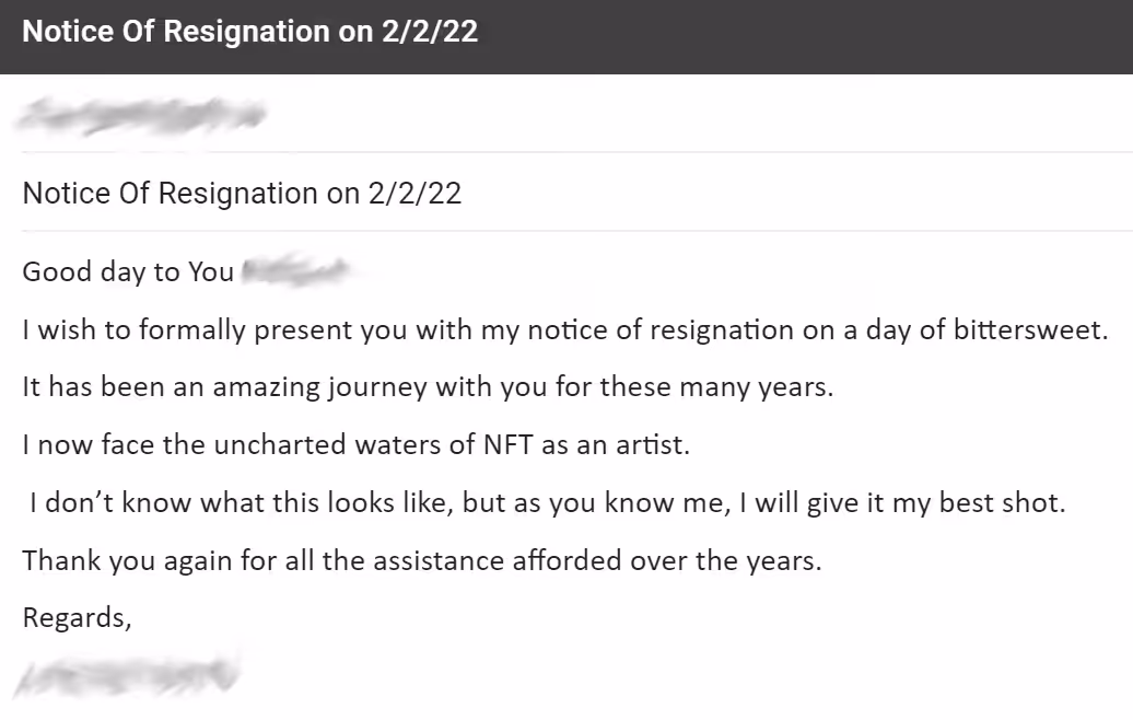 Resignation 2222
