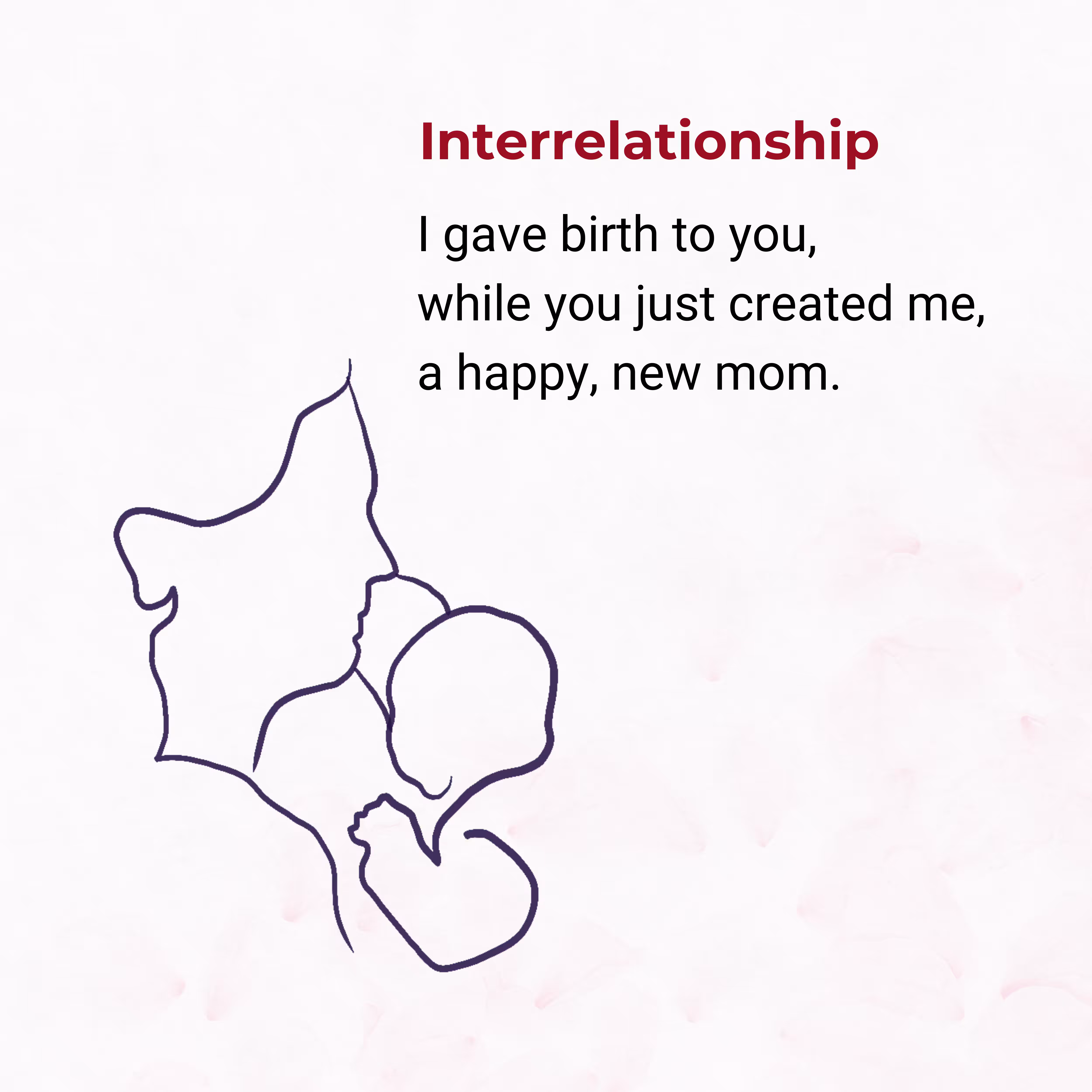 Mother&baby illustrated senryu 4/4