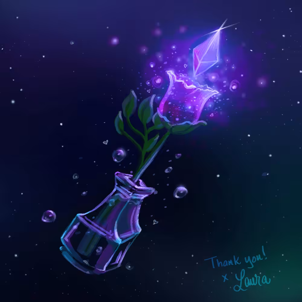 Amethyst Luminescent Galaxy Rose