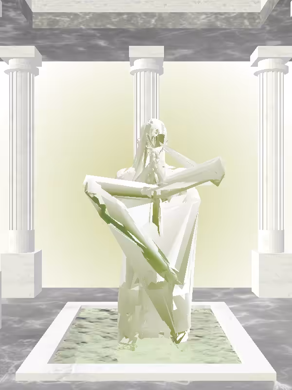 HeavenComputer: The Praying Matte Green Man #6856