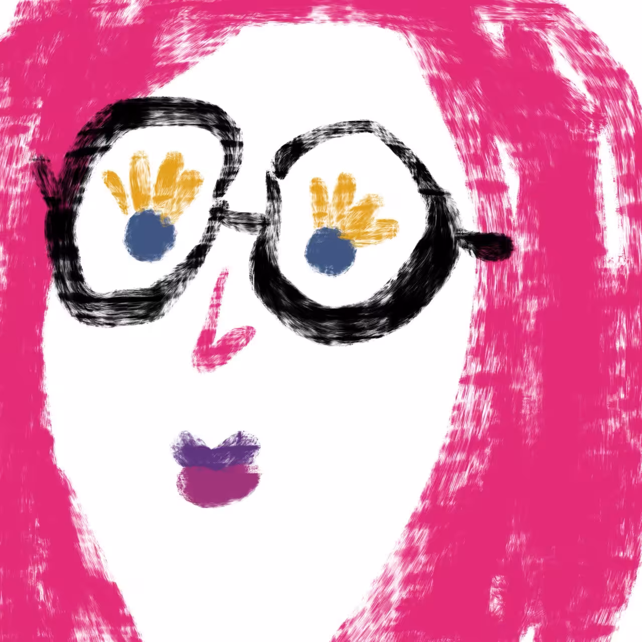 Black Glasses Face