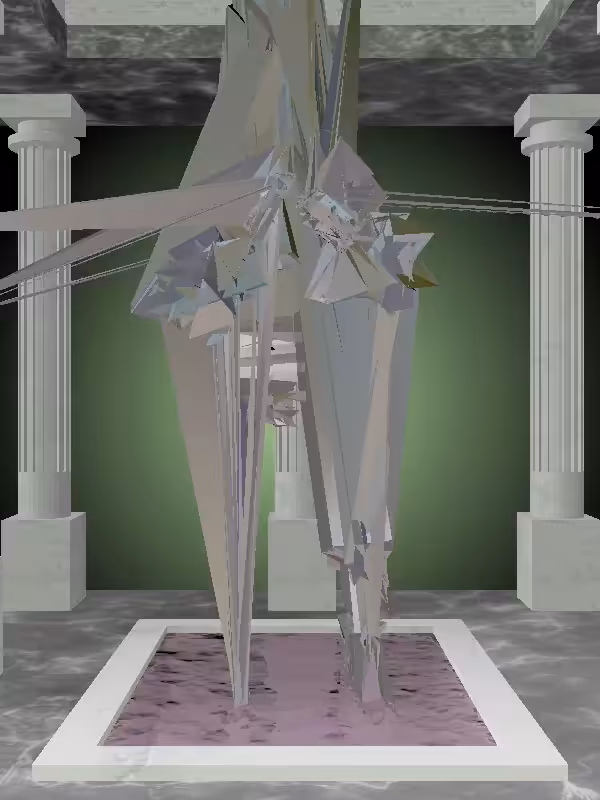 HeavenComputer: The Fragmented Cheering Opalescent Onyx Man #7150