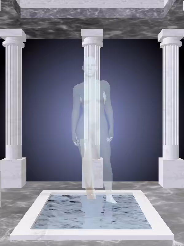 The Fading Loser Light Blue Woman #2073
