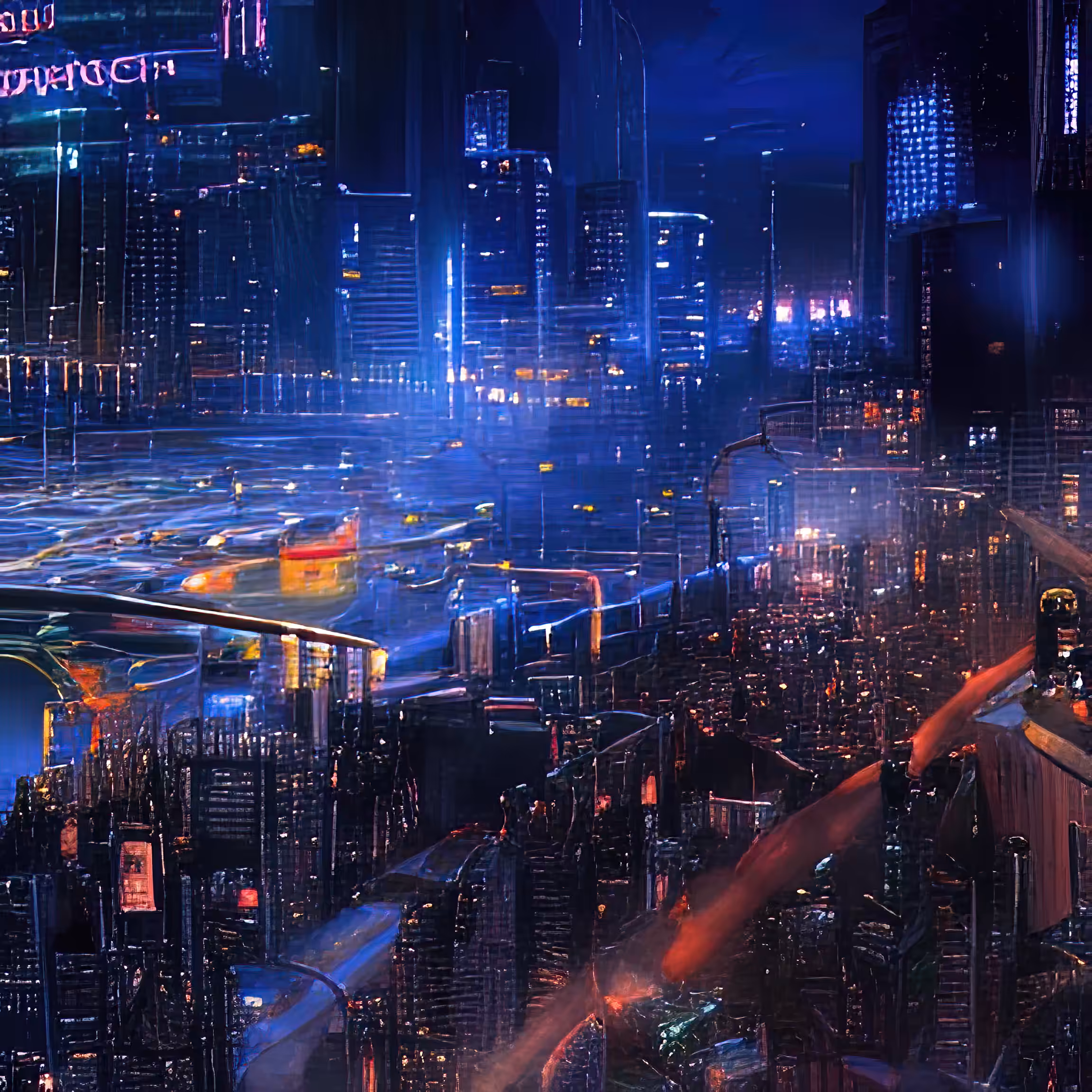 cybepunk city night 212482609