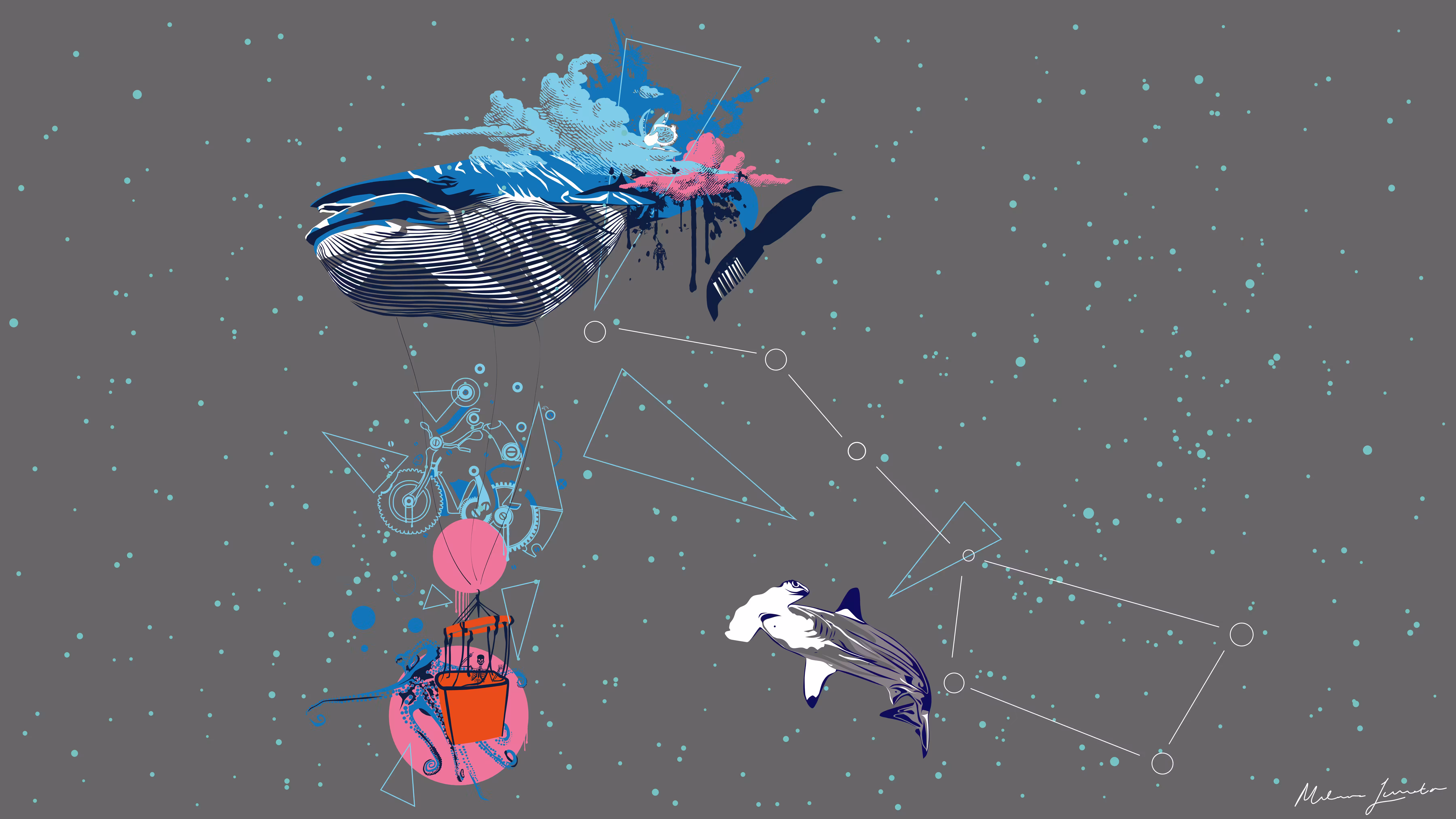 "Ethereal Depths: Celestial Odyssey of Inner Balance"