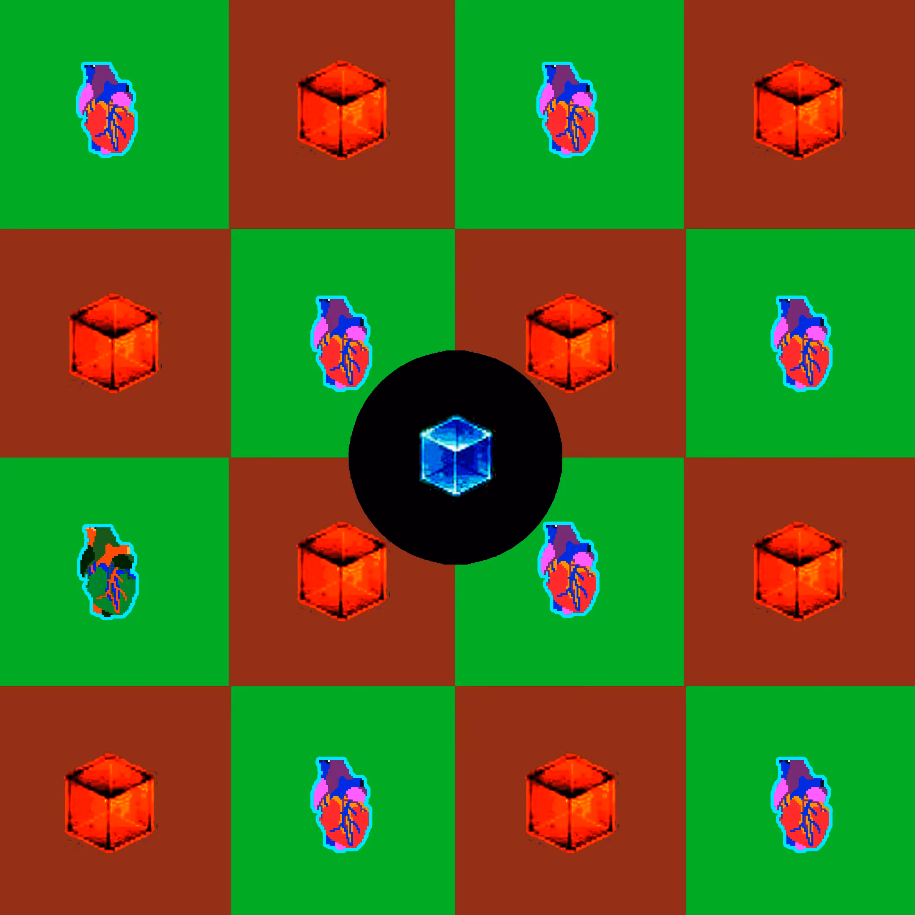ice cube hearts / P1xel-8-dr34m5
