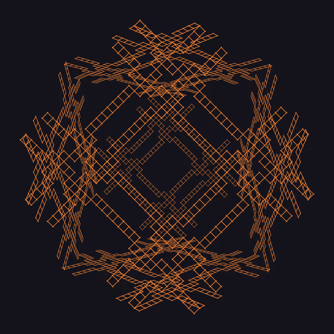 fractal leaf: zig zag