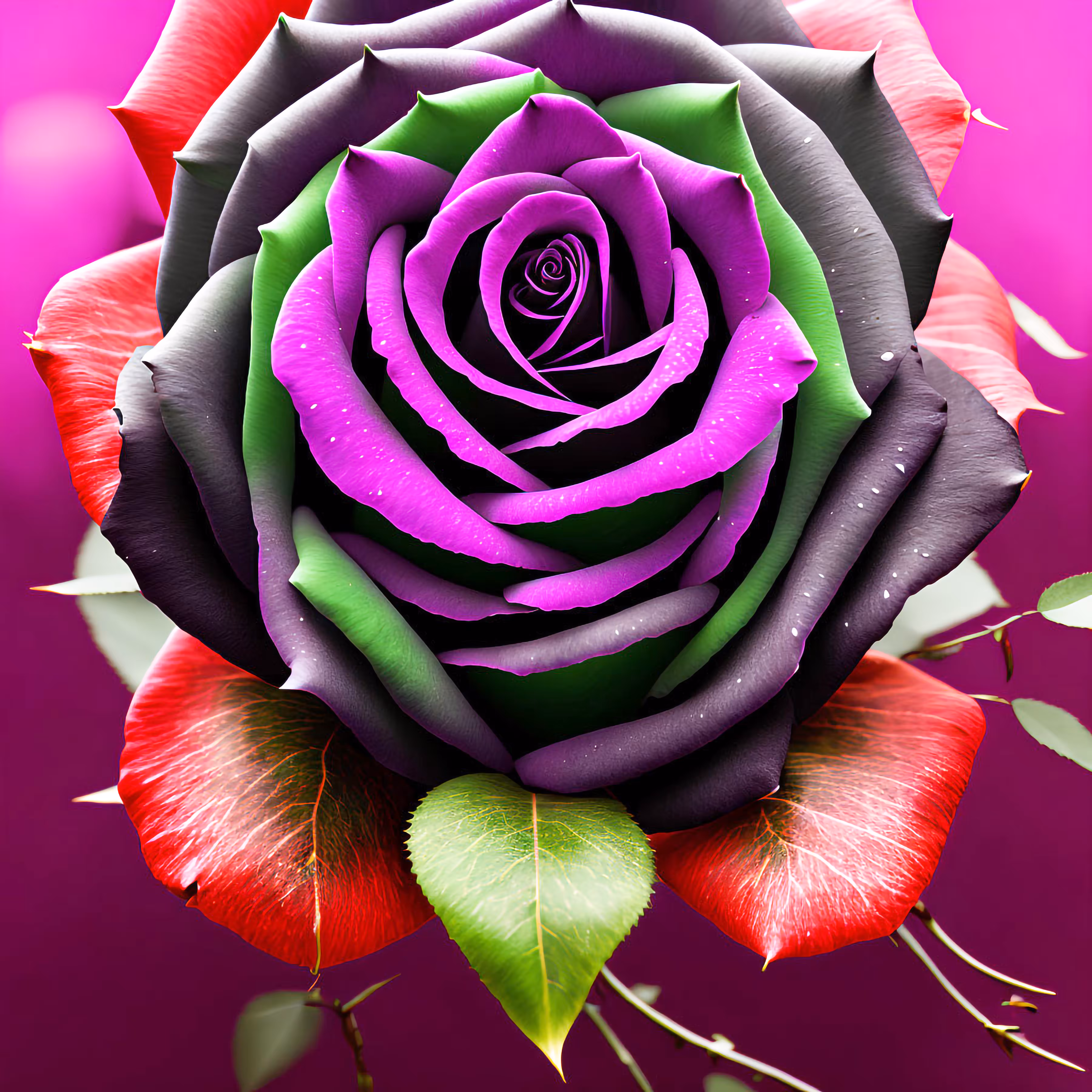 Purple Core Rose