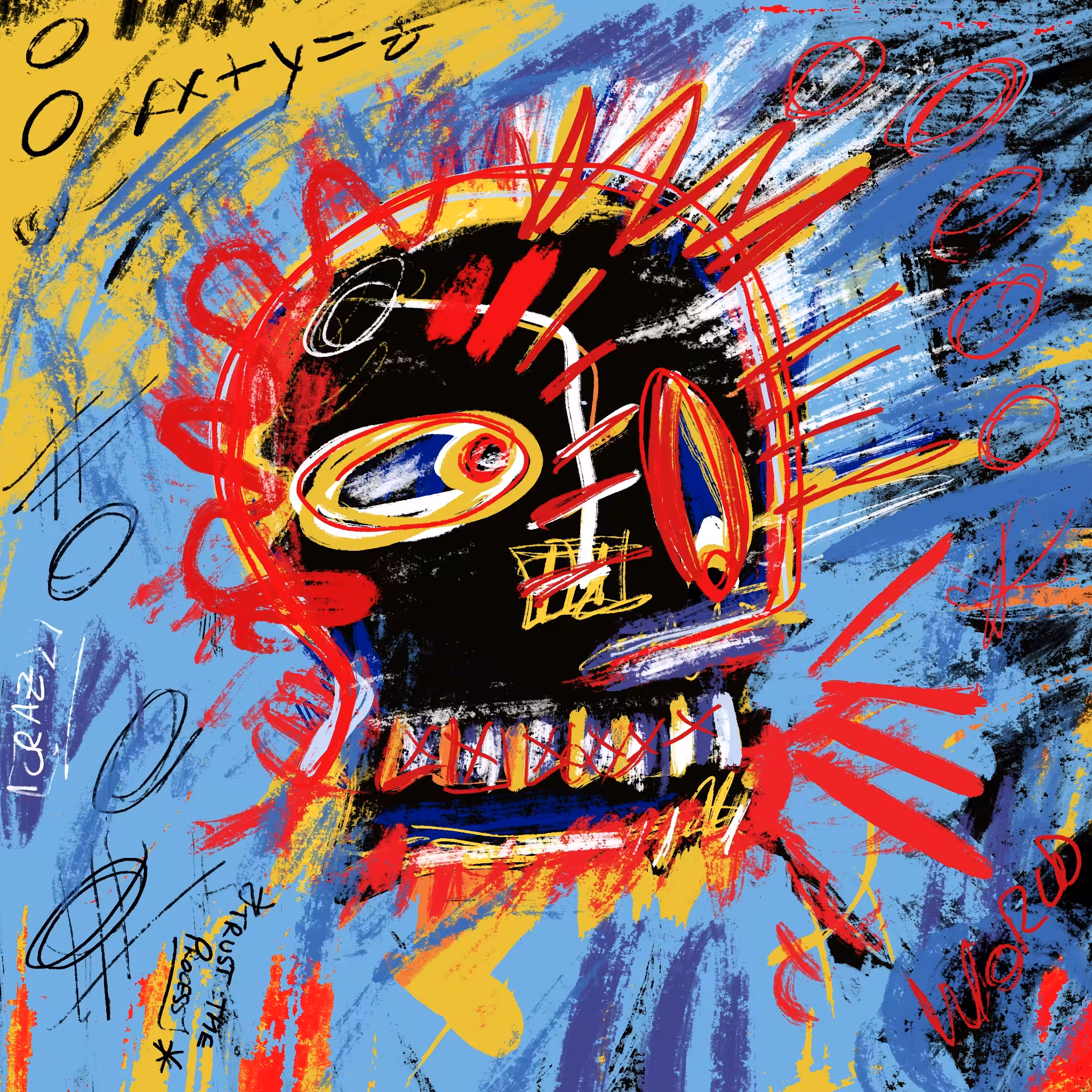 "Trust The Process" - Skull Squiat Art