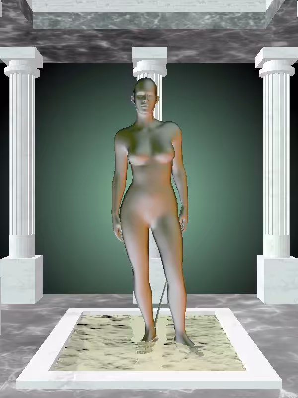 HeavenComputer: The Threatening Olive Sunset Woman #1044