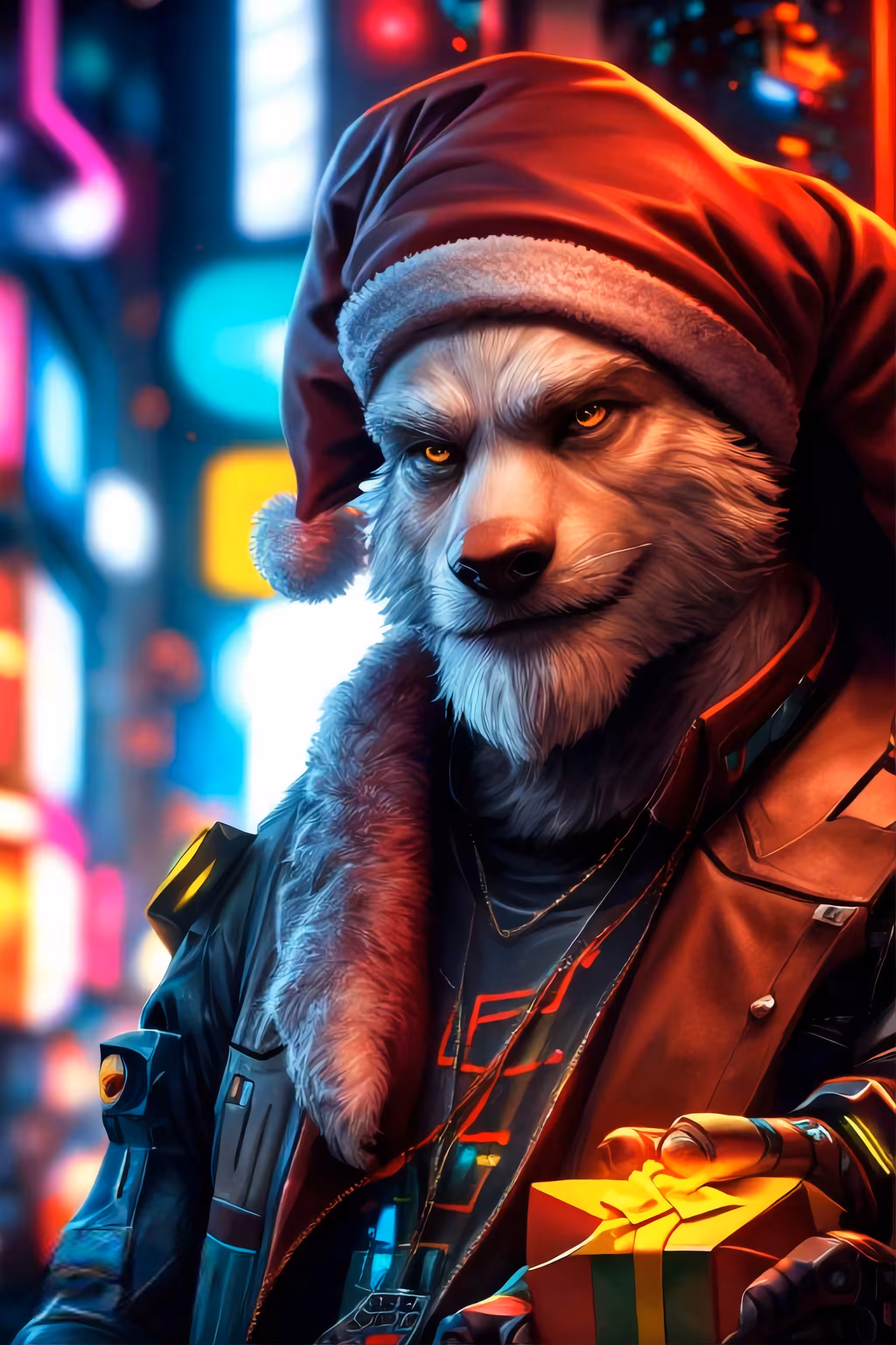Cyber Wolf Santa