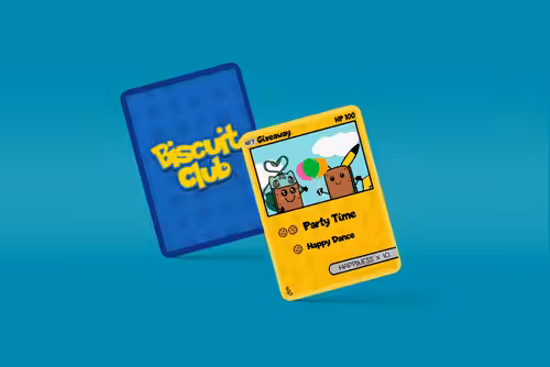 Biscuit Club Characters: Giveaway Trading Card - Bourbachu & Bourbasaur