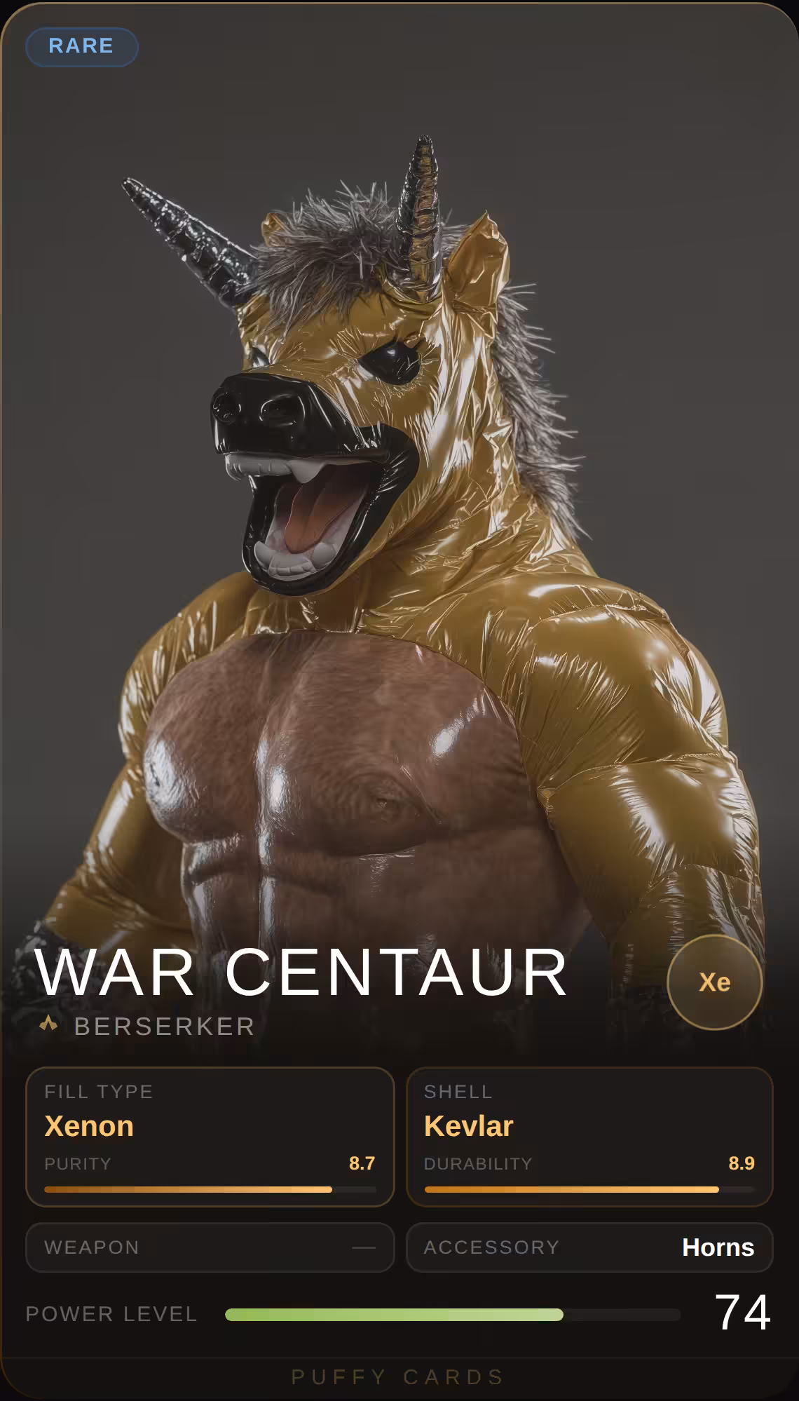 Puffy Cards: War Centaur