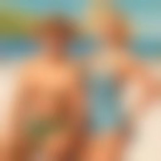 Dominique et Caroline en maillot de bain