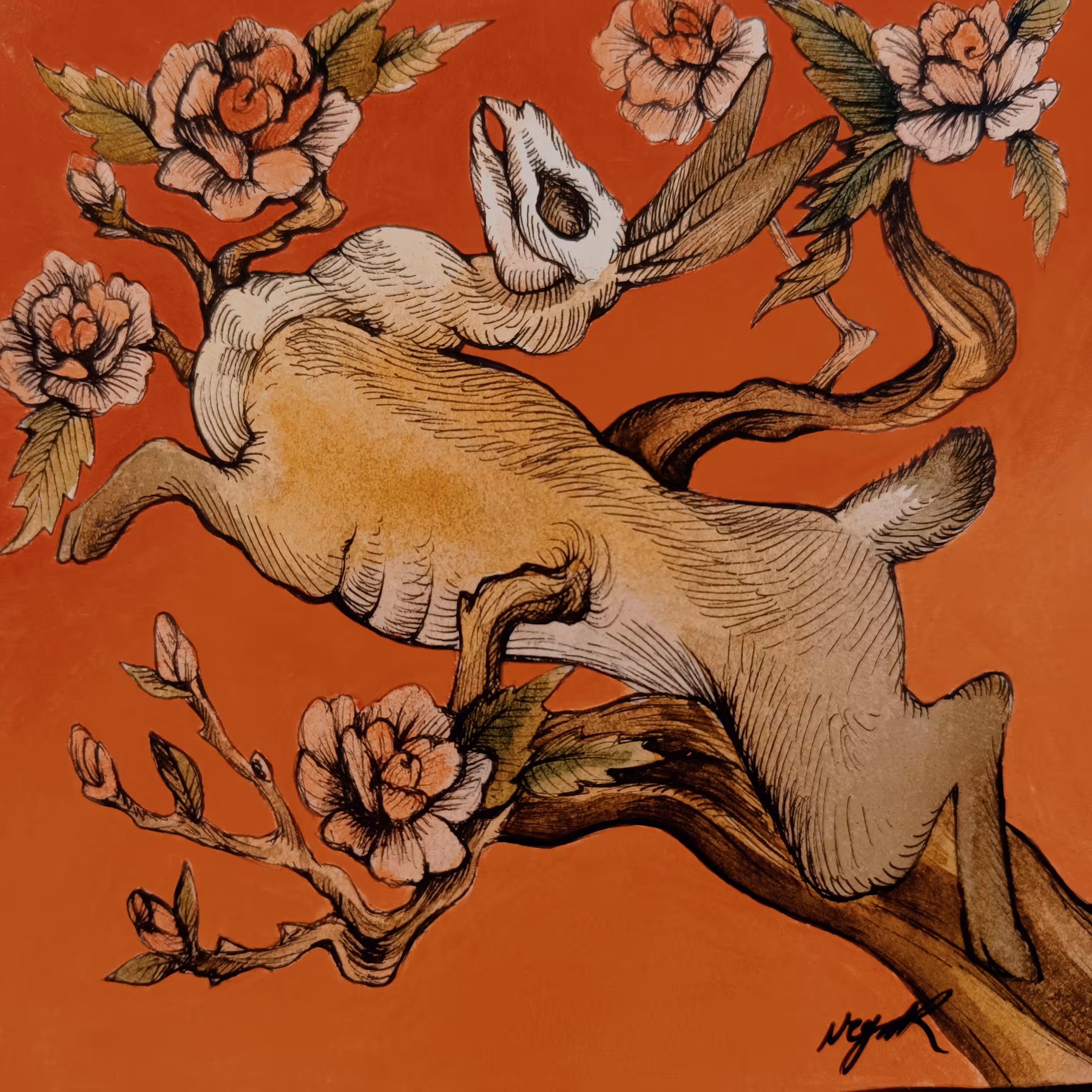 Roses and hare