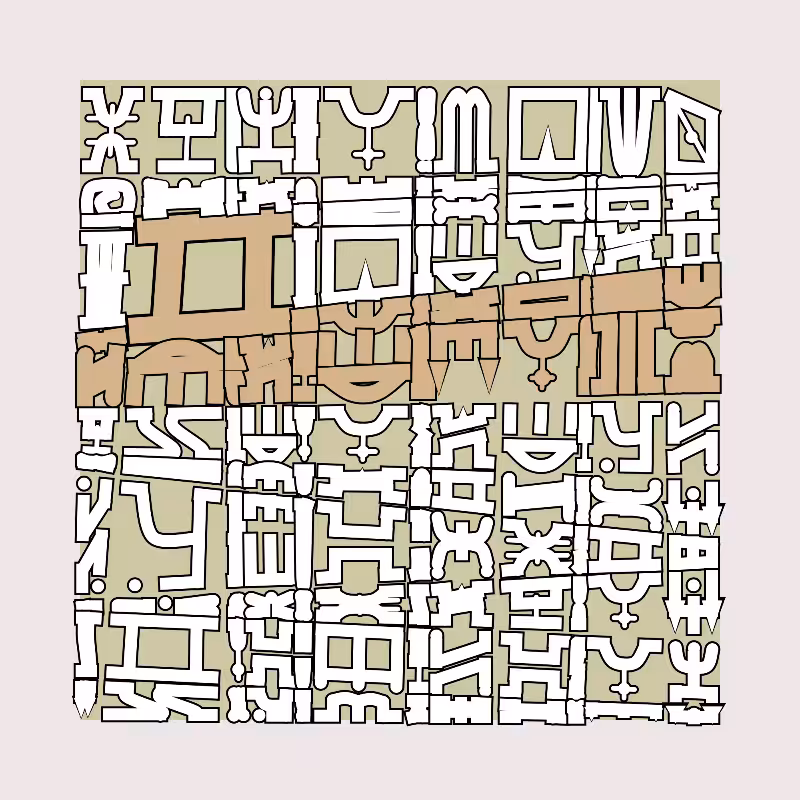 "Alphabetic ancestral signs" - (Matrix v3) #32