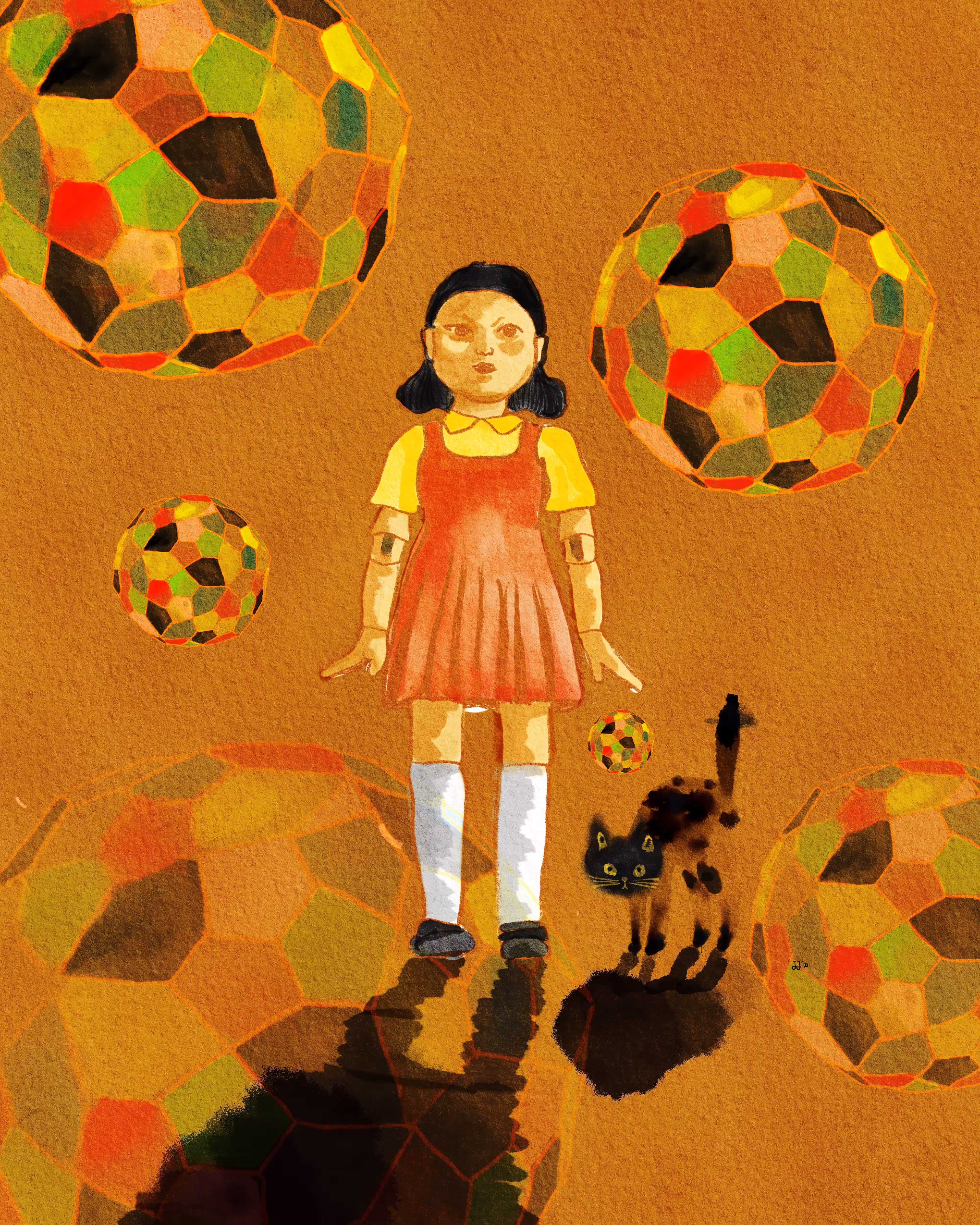 Momo and the Doll "Red Light, Green Light"