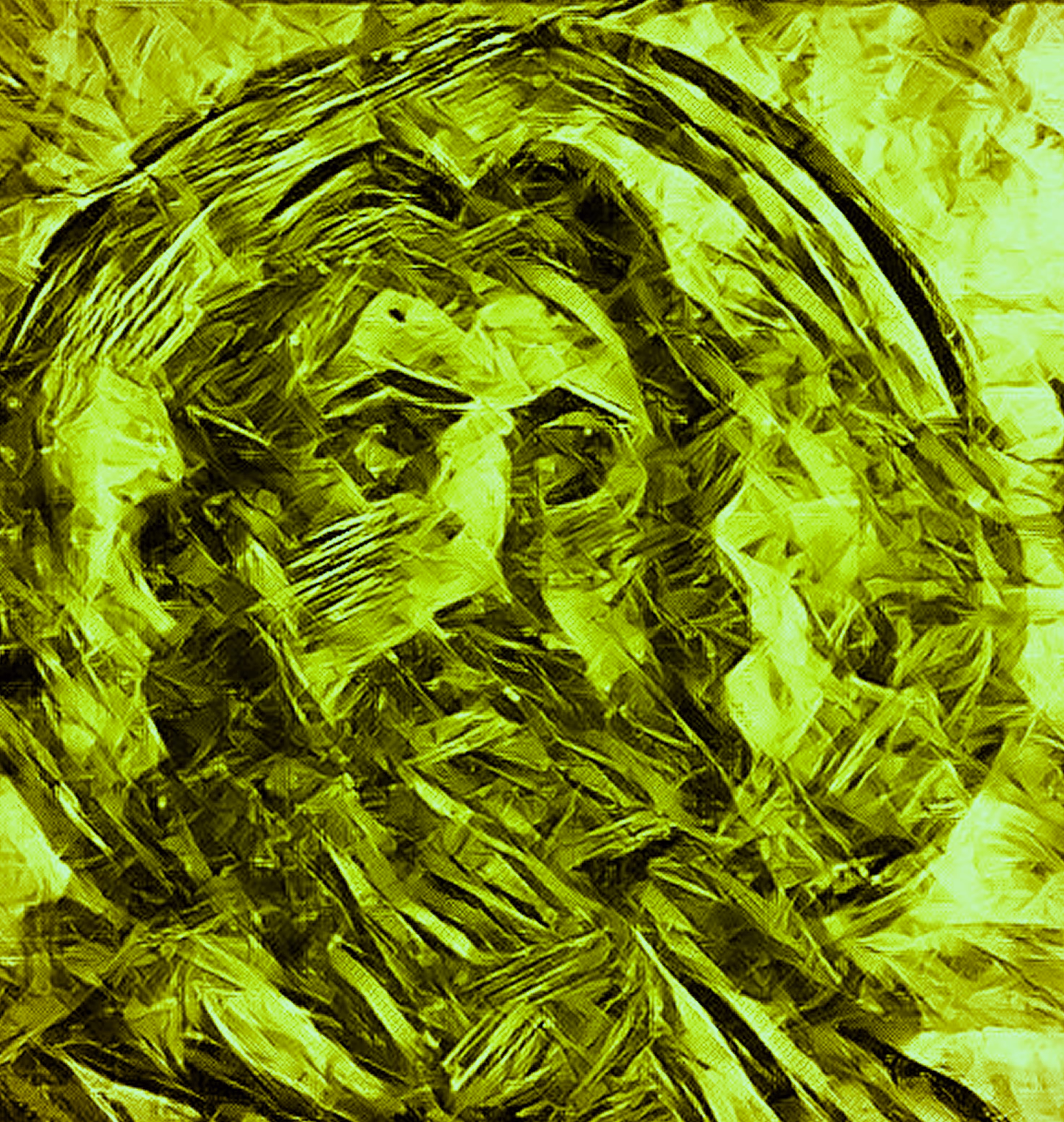 1/100 God Iesu (Jesus) Crypto Gods Portrait Emerald Series by SOLLOG for Tezos