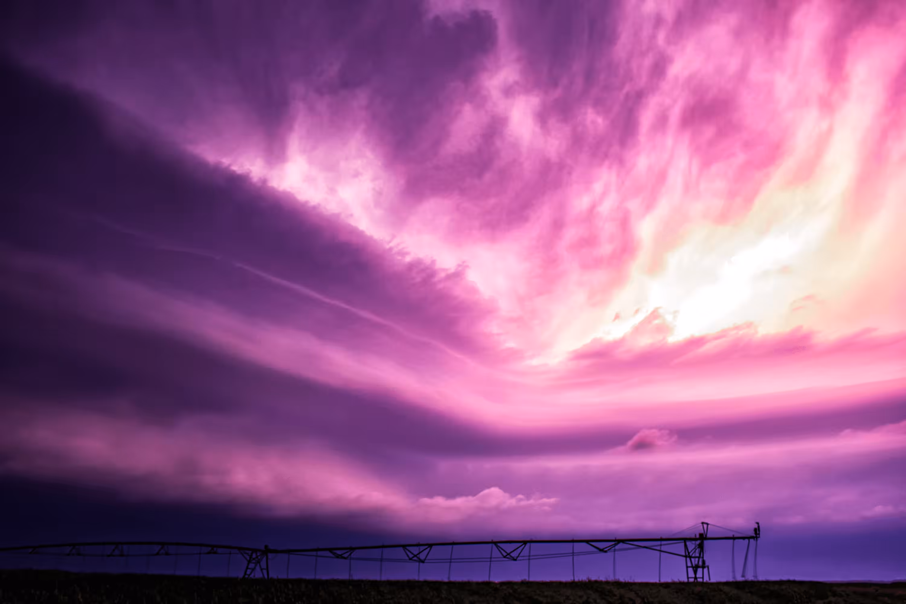 the sky was pink
