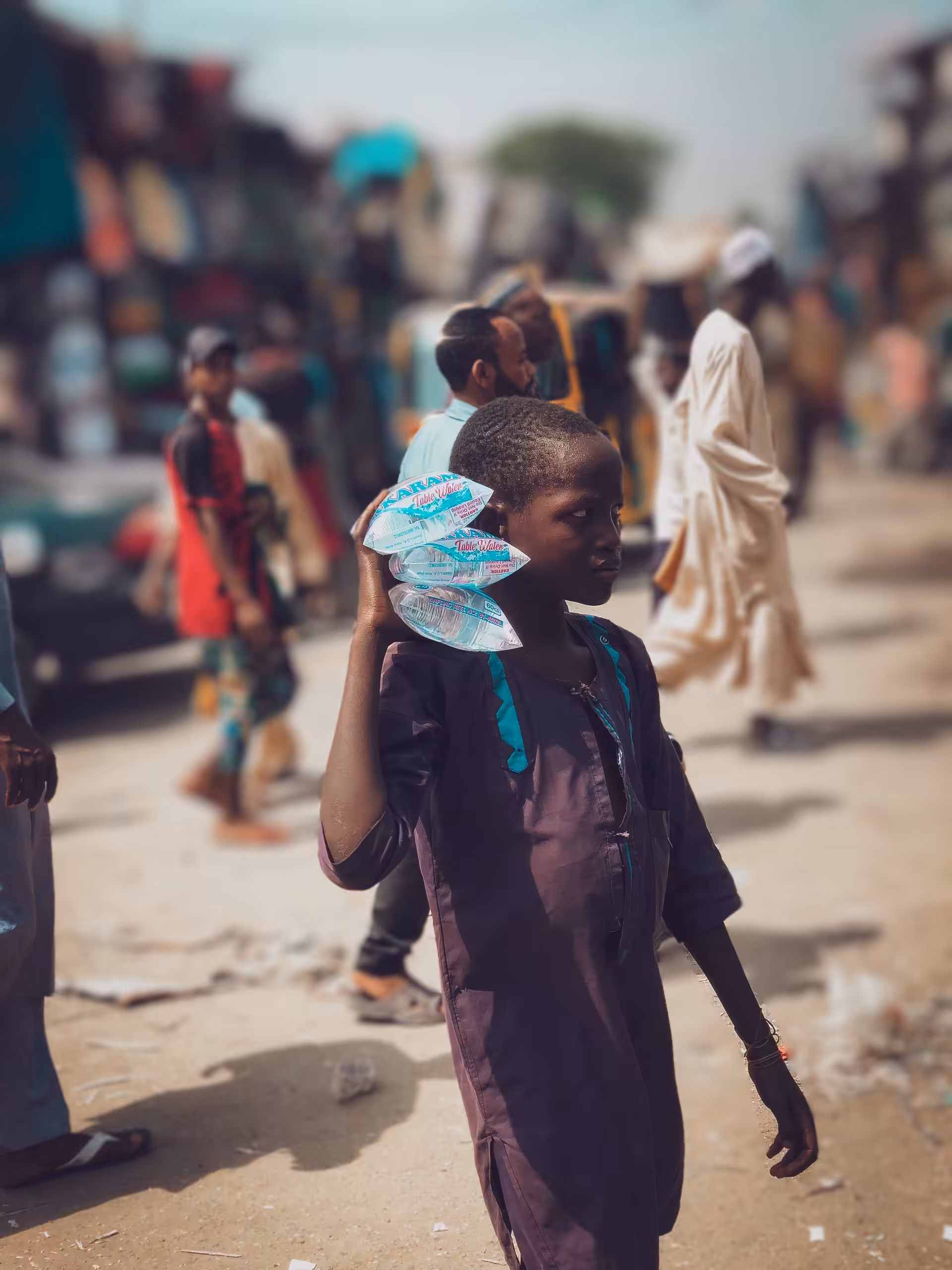Young water seller