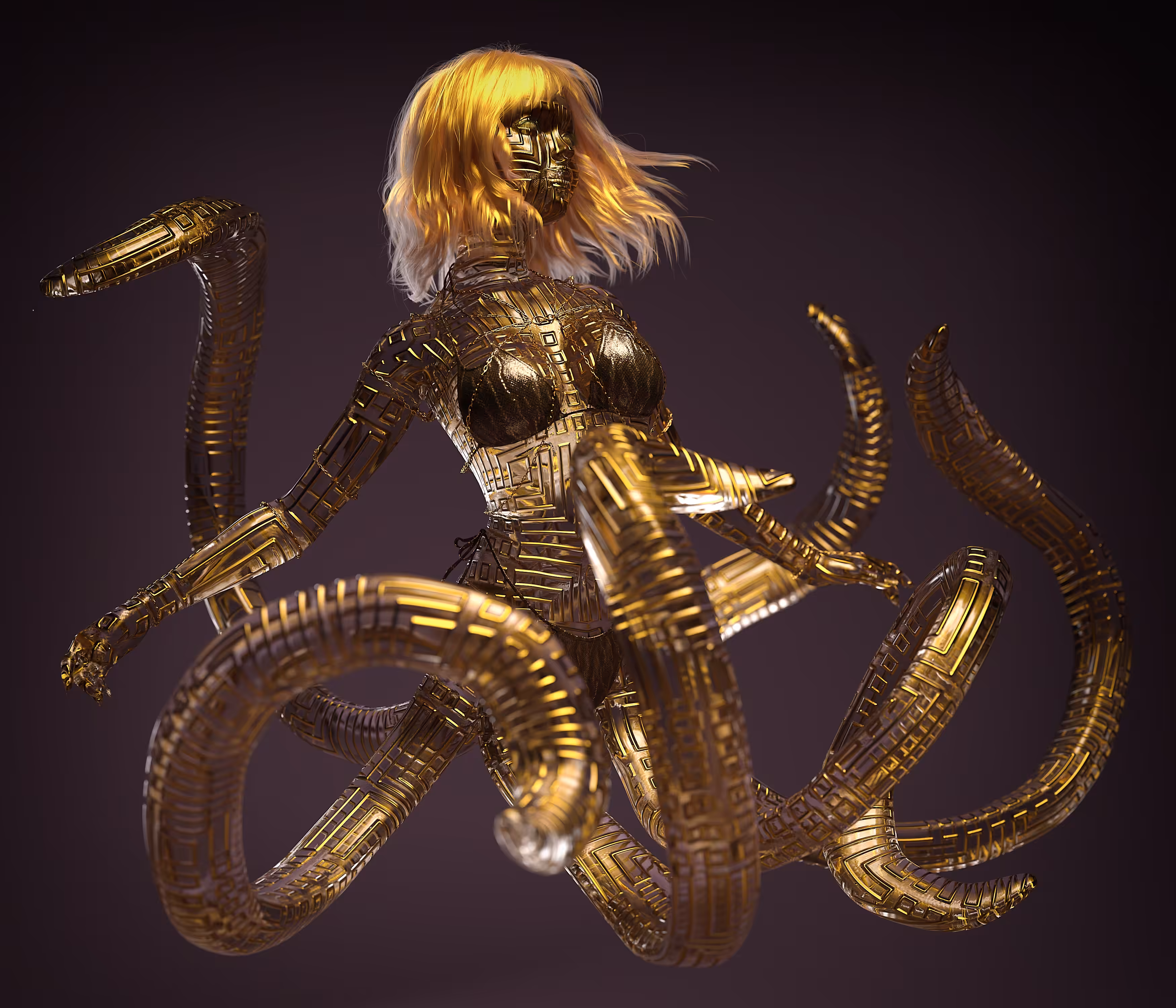 Mutated Pixel : Golden Glass