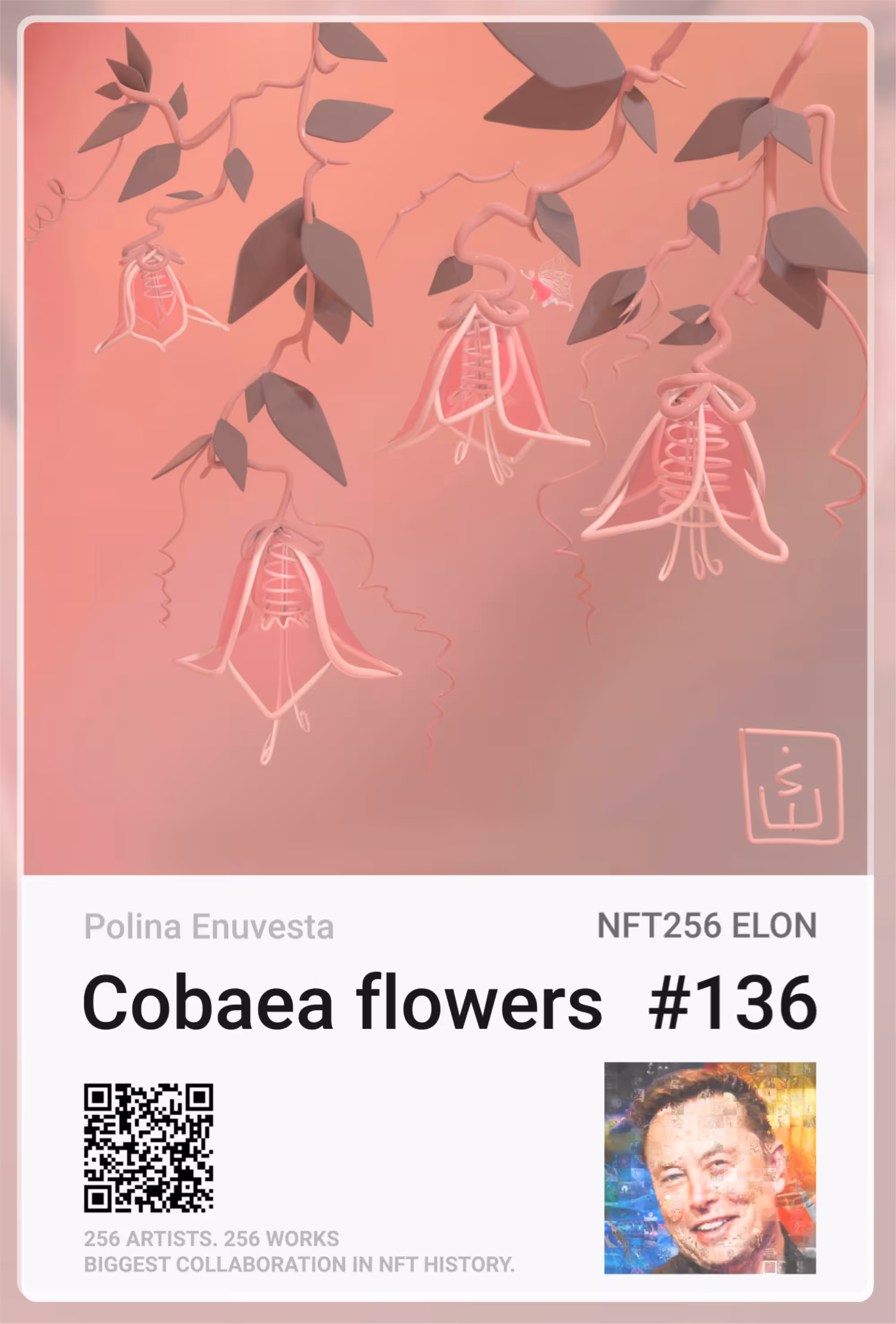 NFT256 ELON #136 Cobaea flowers