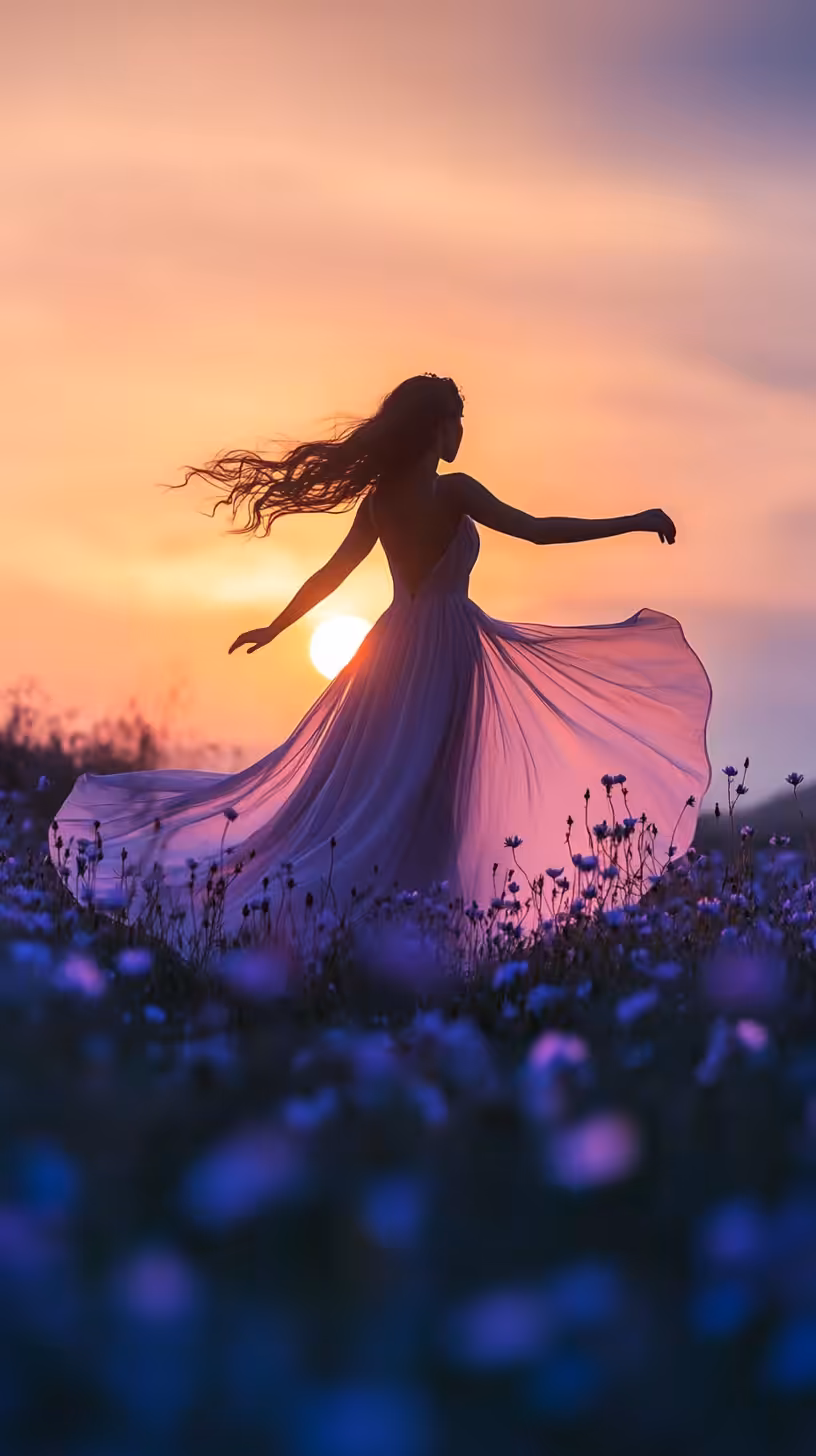 Fugue of Flowers at Sunset