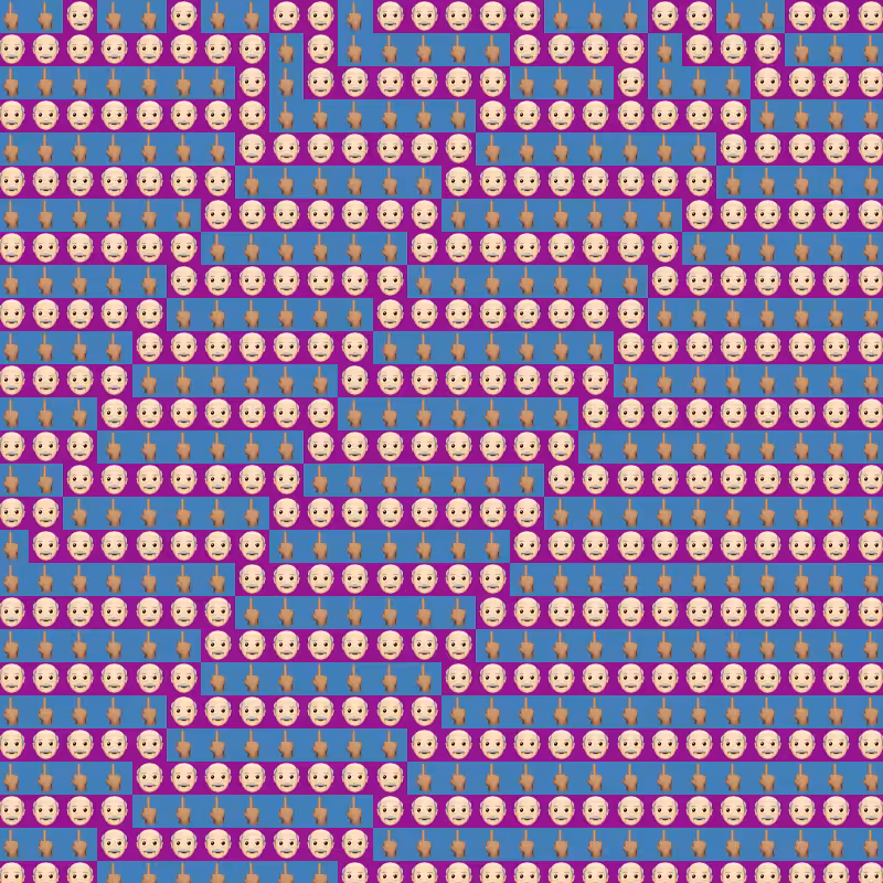 Elementary Cellular Emoji Automata #492