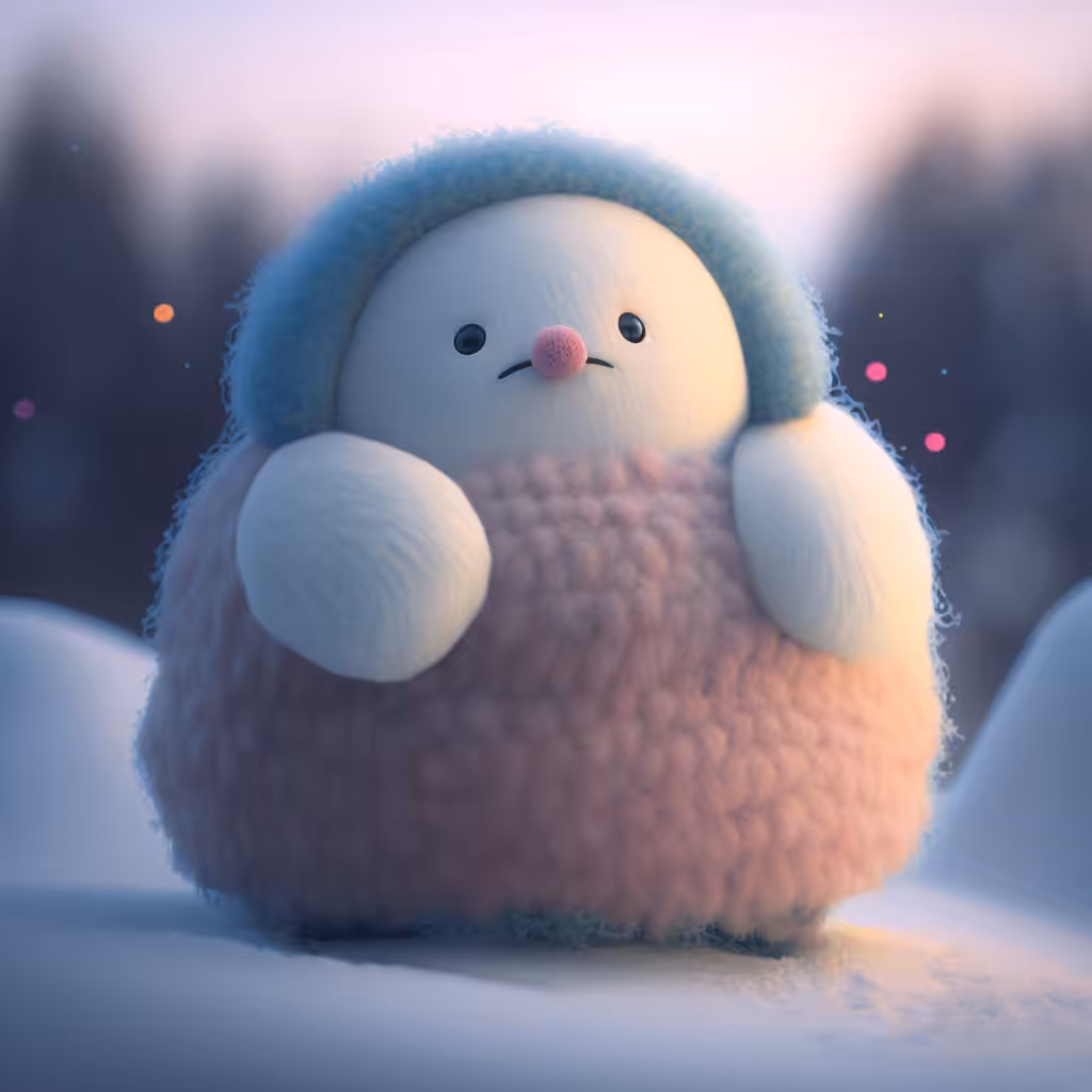 Mustachioed Snowman
