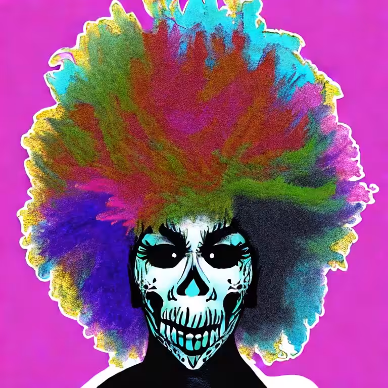 Cotton Candy Skull #114