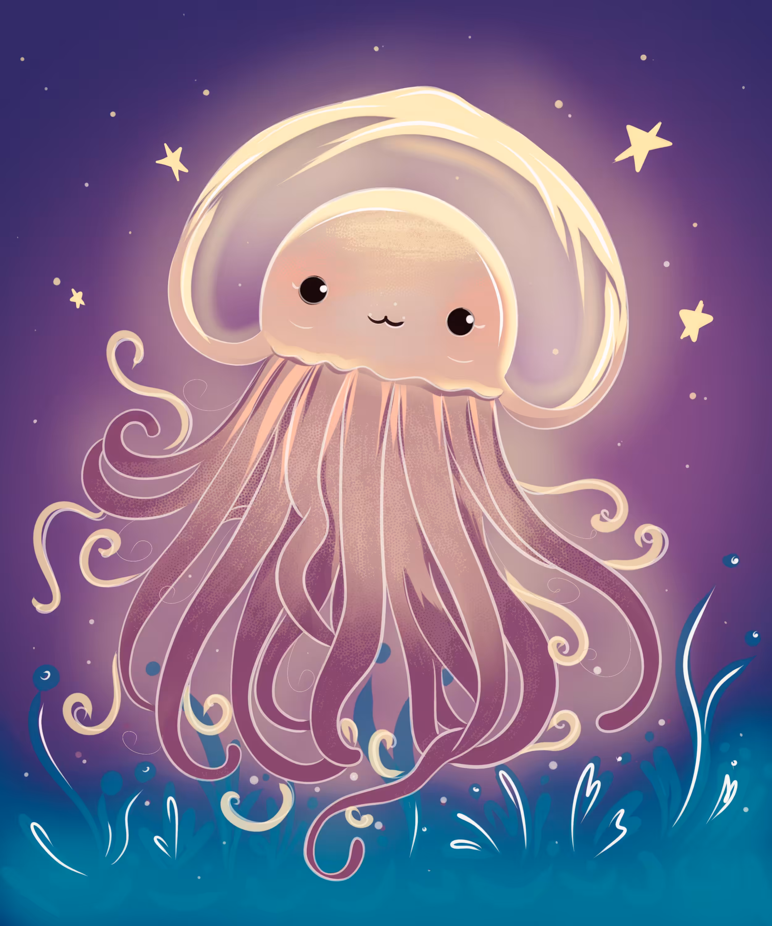 Art (NO AI): Cute jellyfish