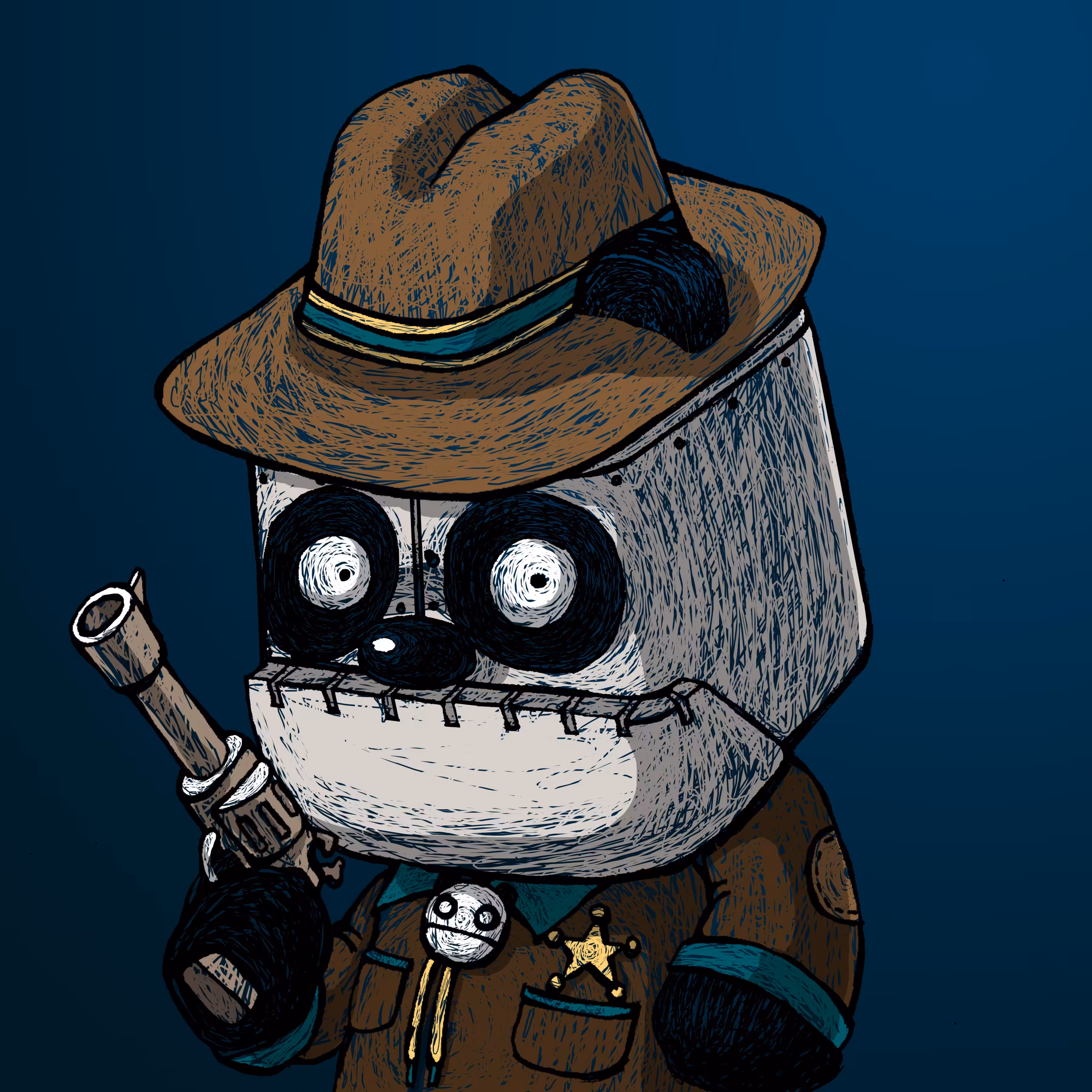 Papado in cowboy costume