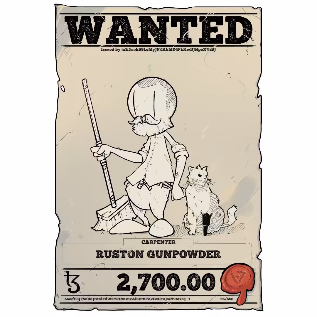 RUSTON GUNPOWDER | TEZOS PIRATE 56/666