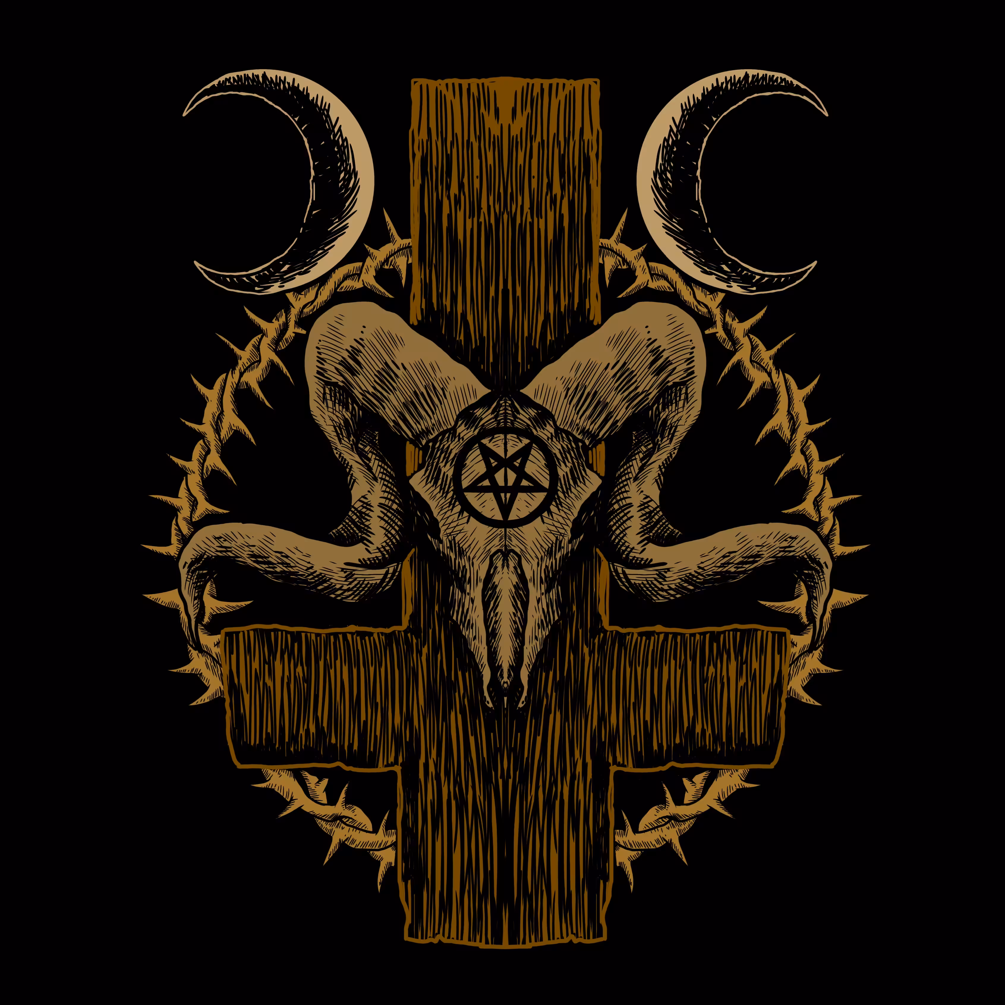 Goat skull satanic