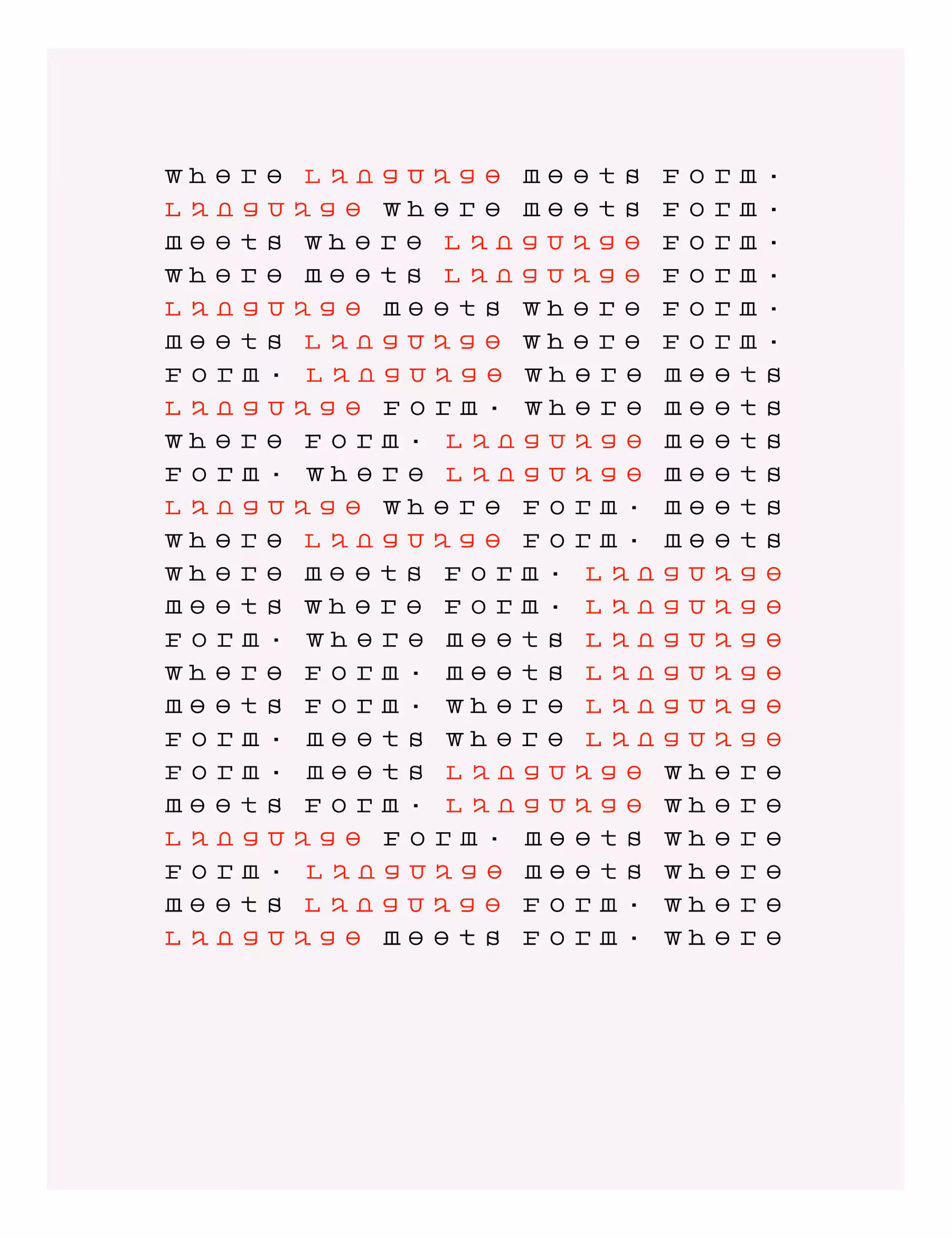Where Language Meets Form